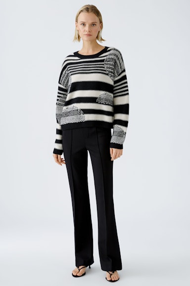 Bild 2 von Pullover with wool in black offwhite | Oui