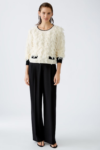 Bild 1 von Pullover with wool in offwhite black | Oui