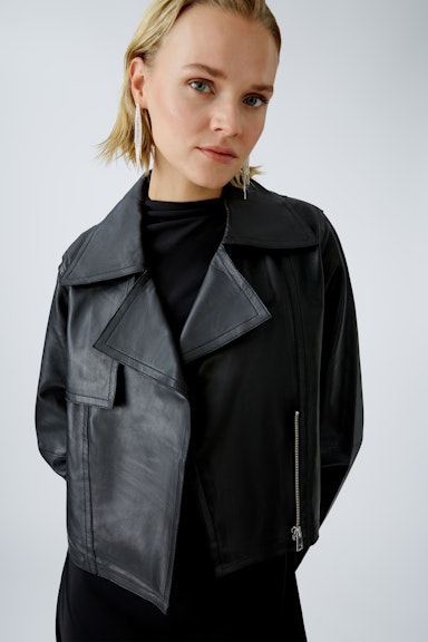 Bild 5 von Leather jacket lamb nappa in black | Oui