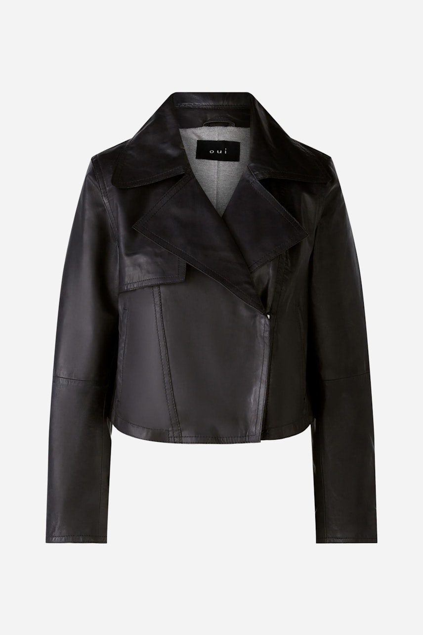 Bild 7 von Leather jacket - black in black | Oui