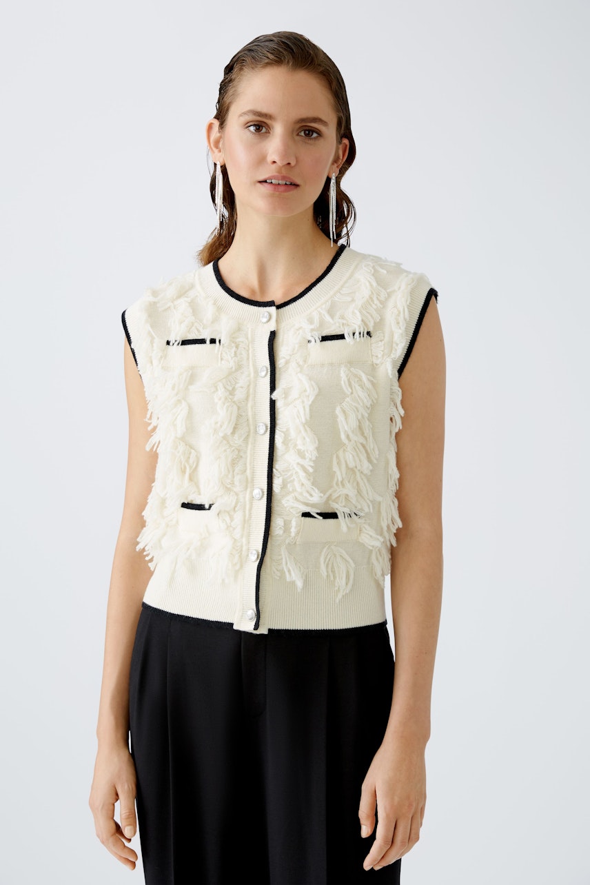 Bild 3 von Knitted waistcoat - offwhite black in offwhite black | Oui