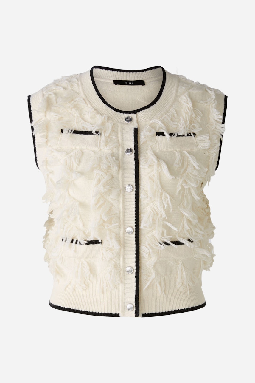 Bild 5 von Knitted waistcoat - offwhite black in offwhite black | Oui