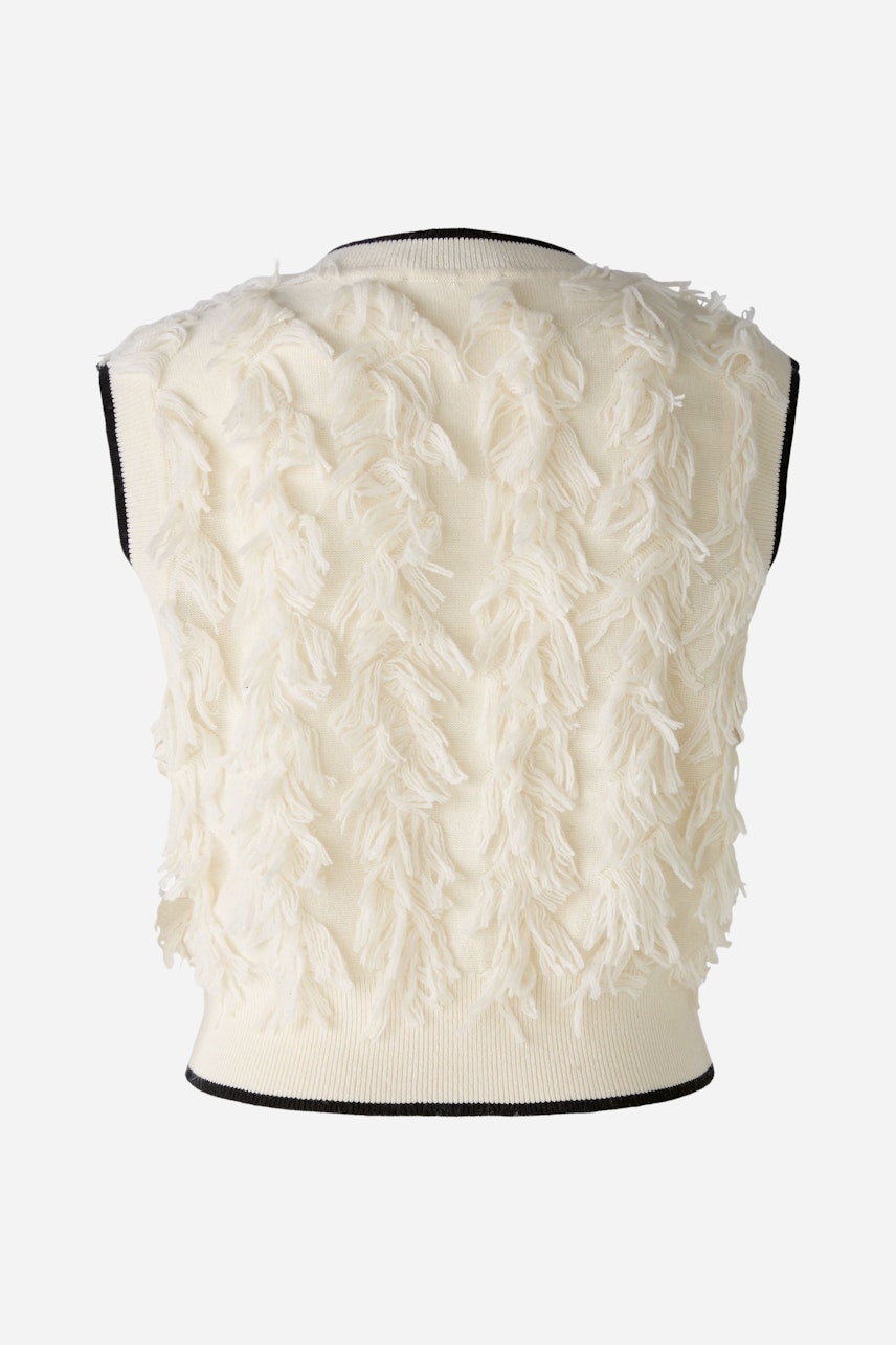 Bild 6 von Knitted waistcoat - offwhite black in offwhite black | Oui