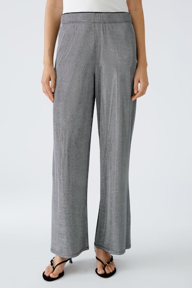 Bild 2 von Jersey trousers viscose mixture in grey silver | Oui