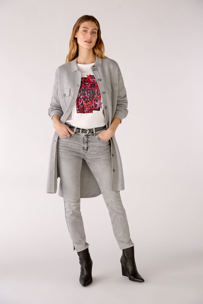 Bild 1 von Jeans the cropped - grey denim in grey denim | Oui