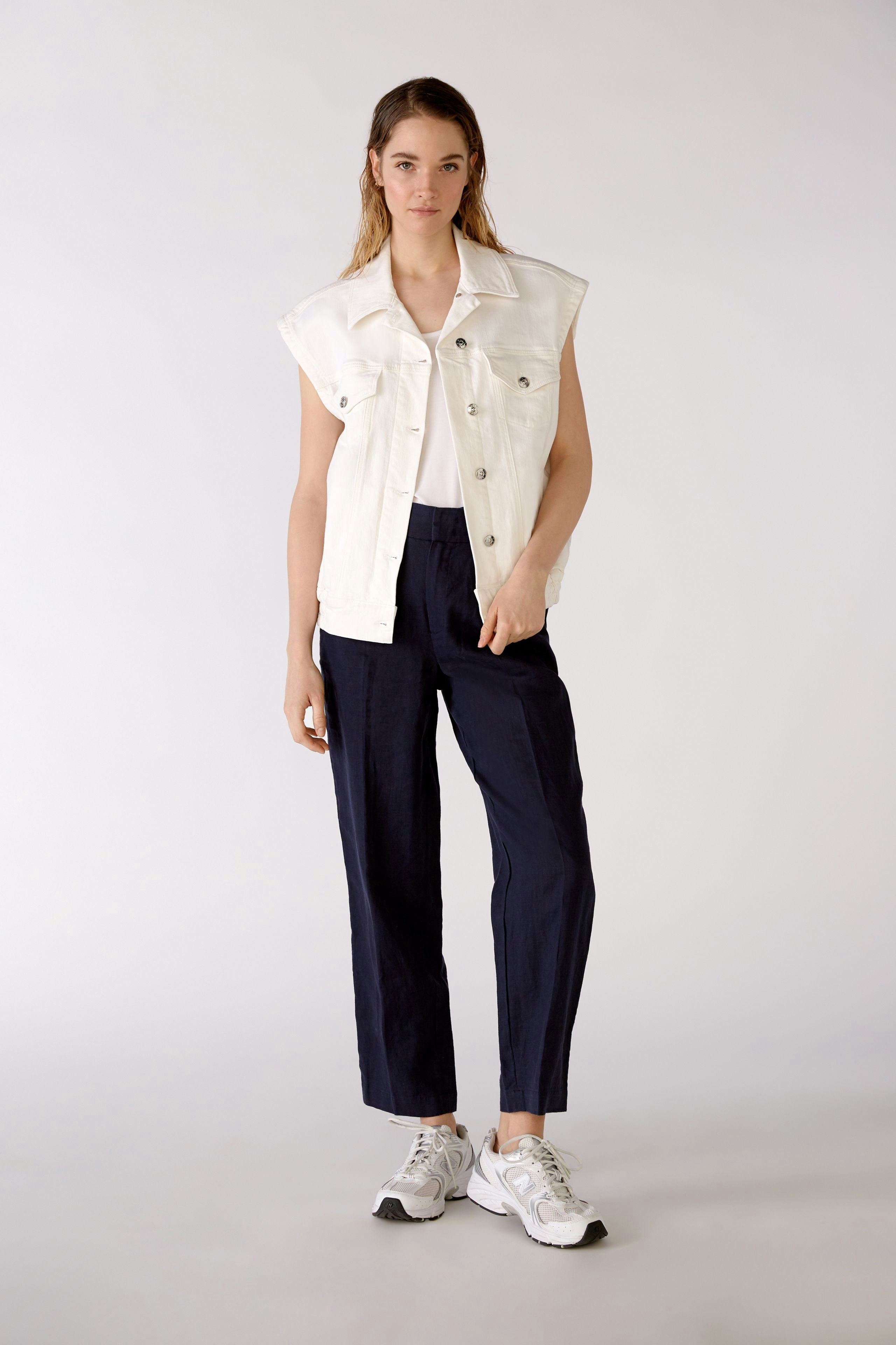 Bild 2 von Linen trousers - darkblue in darkblue | Oui