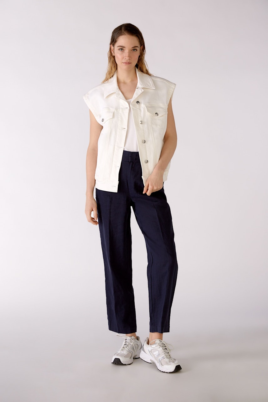 Bild 2 von Linen trousers - darkblue in darkblue | Oui