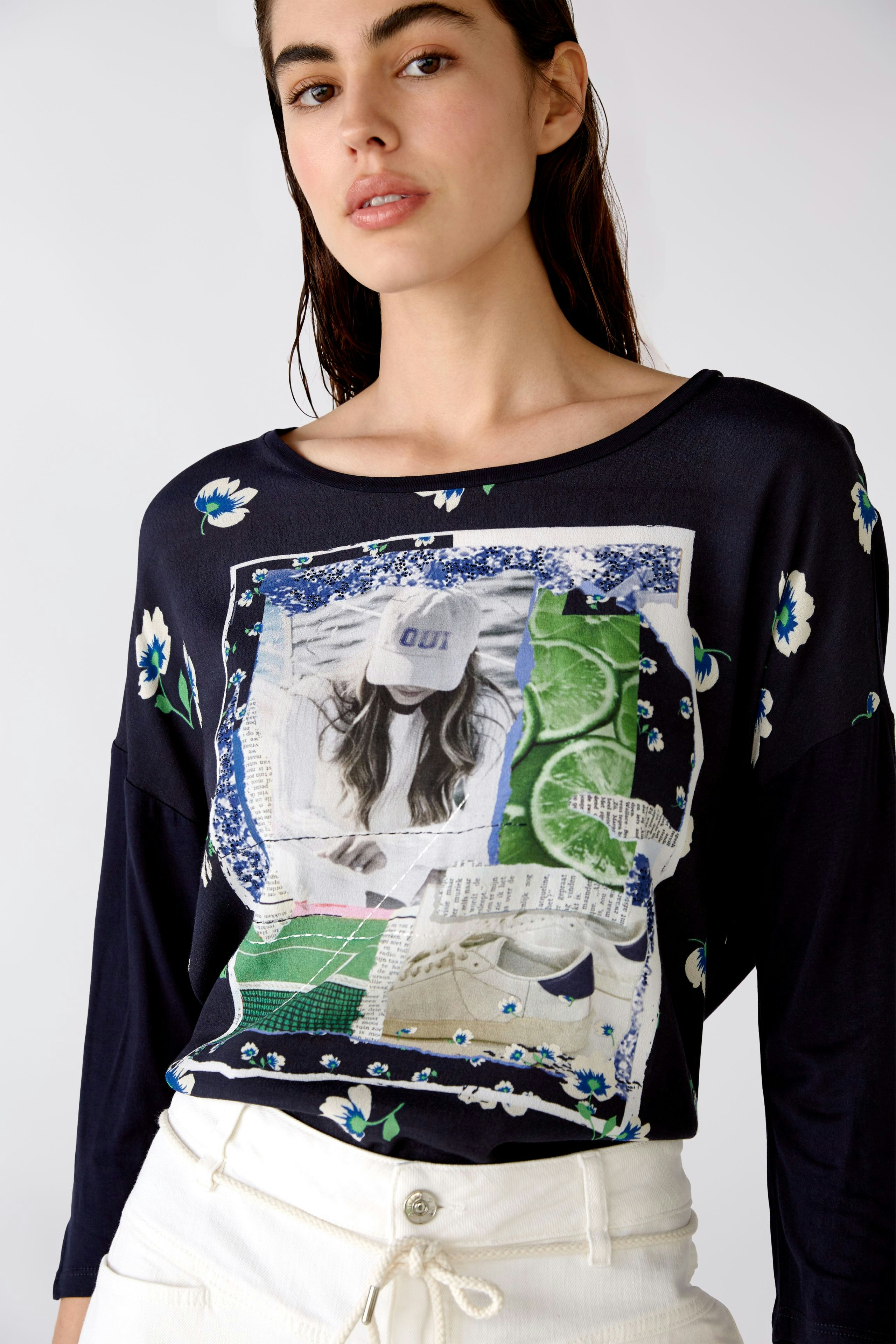 Bild 4 von Blouse shirt - light blue white in light blue white | Oui