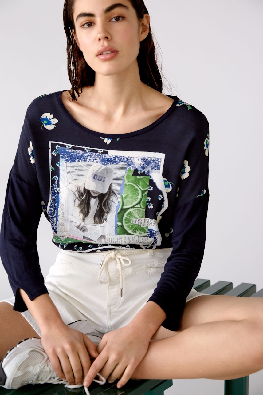 Bild 6 von Blusenshirt - light blue white in light blue white | Oui
