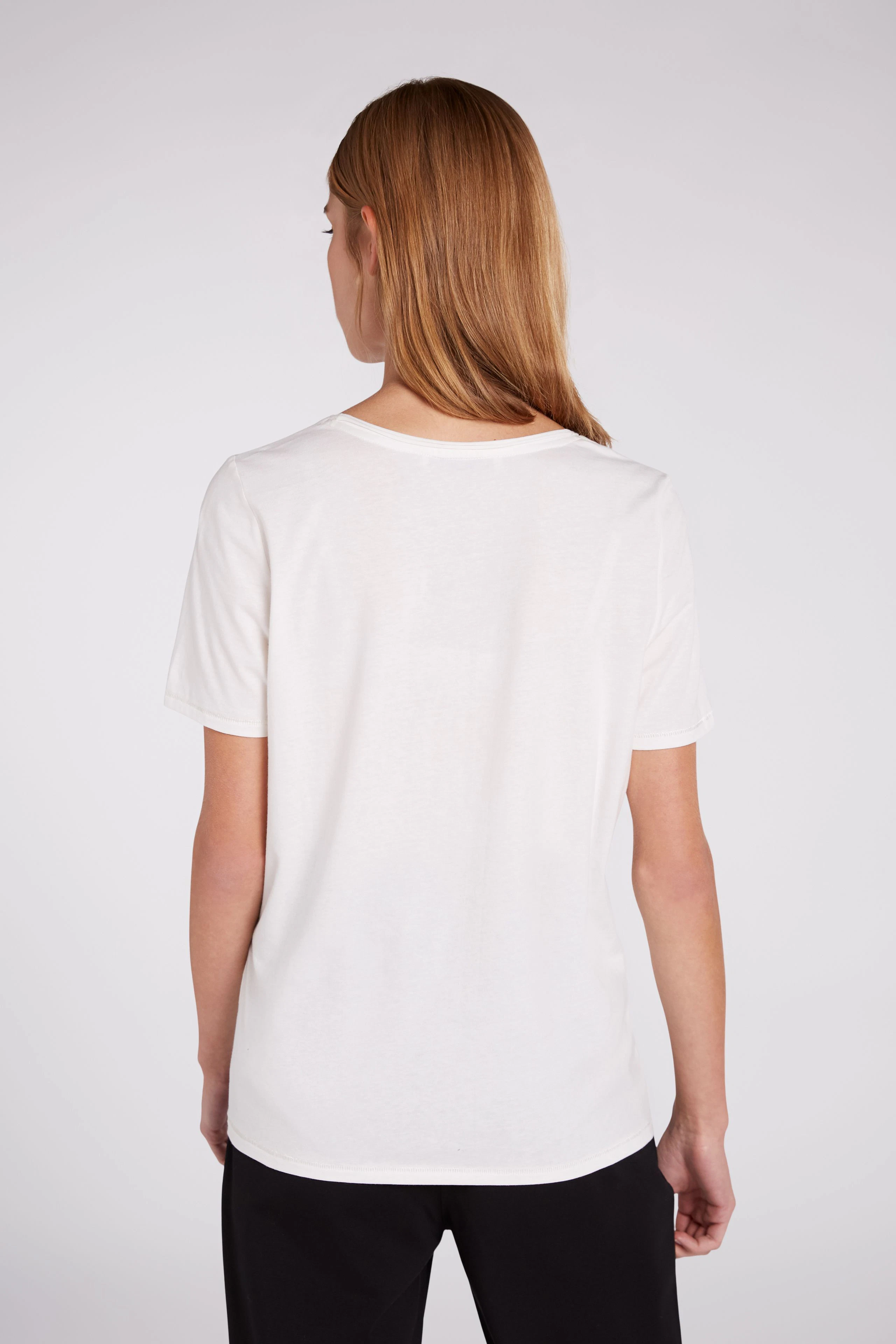 Image 4 of T-shirt - cloud dancer in cloud dancer | Oui