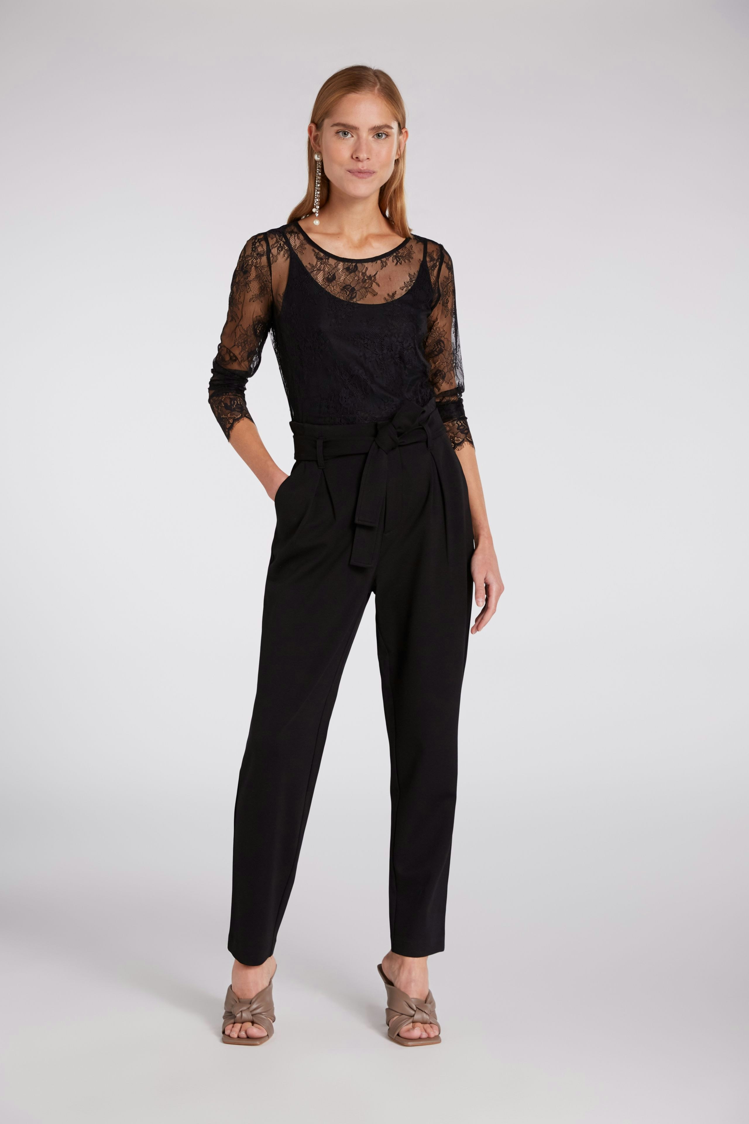 Bild 1 von Transparentes langarmshirt - black in black | Oui