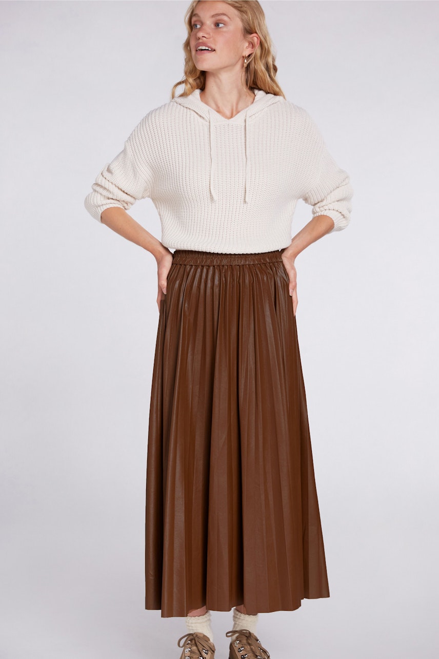 Bild 1 von Pleated skirt - light brown in light brown | Oui