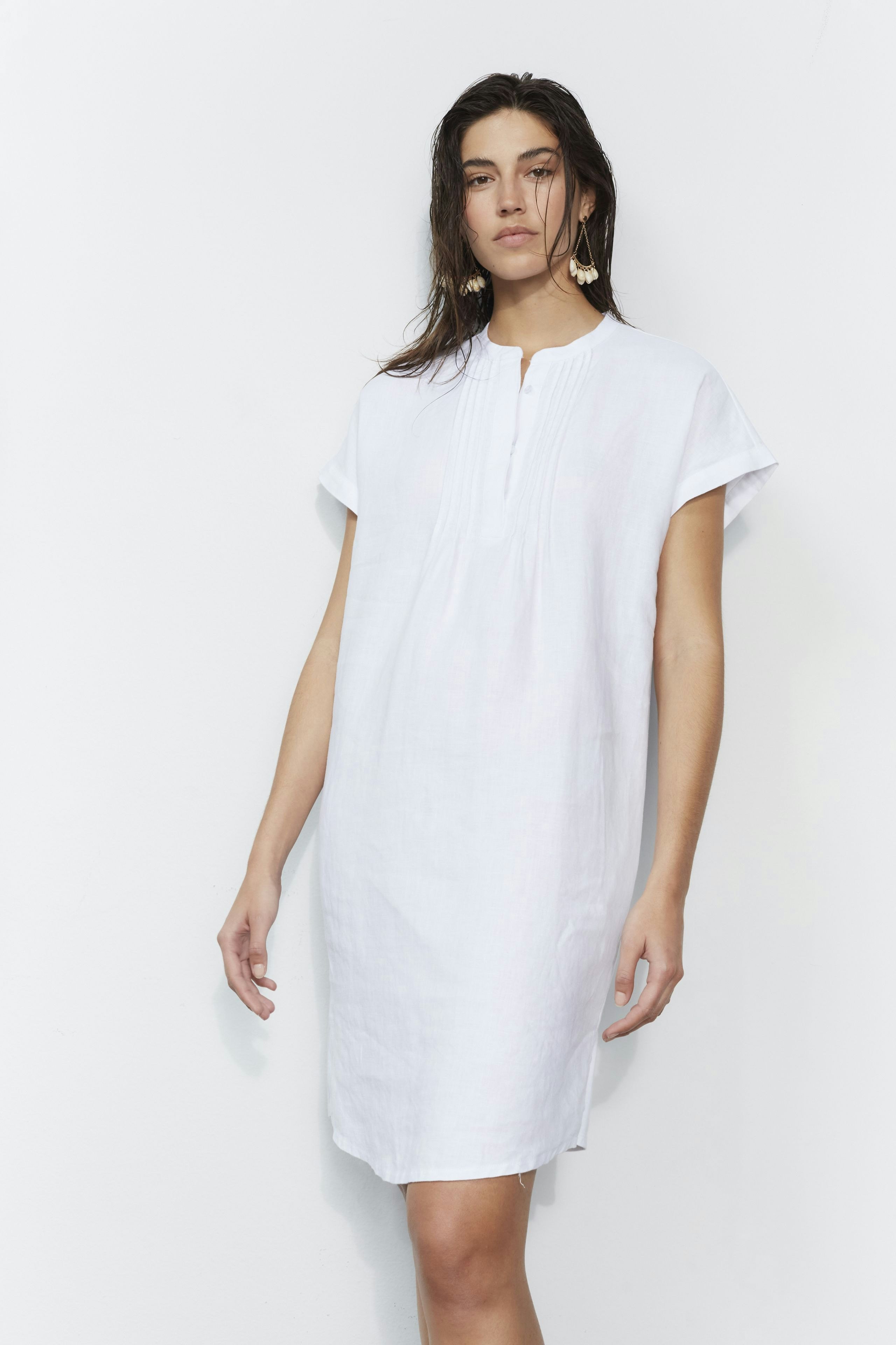 Bild 1 von Leinenkleid - optic white in optic white | Oui