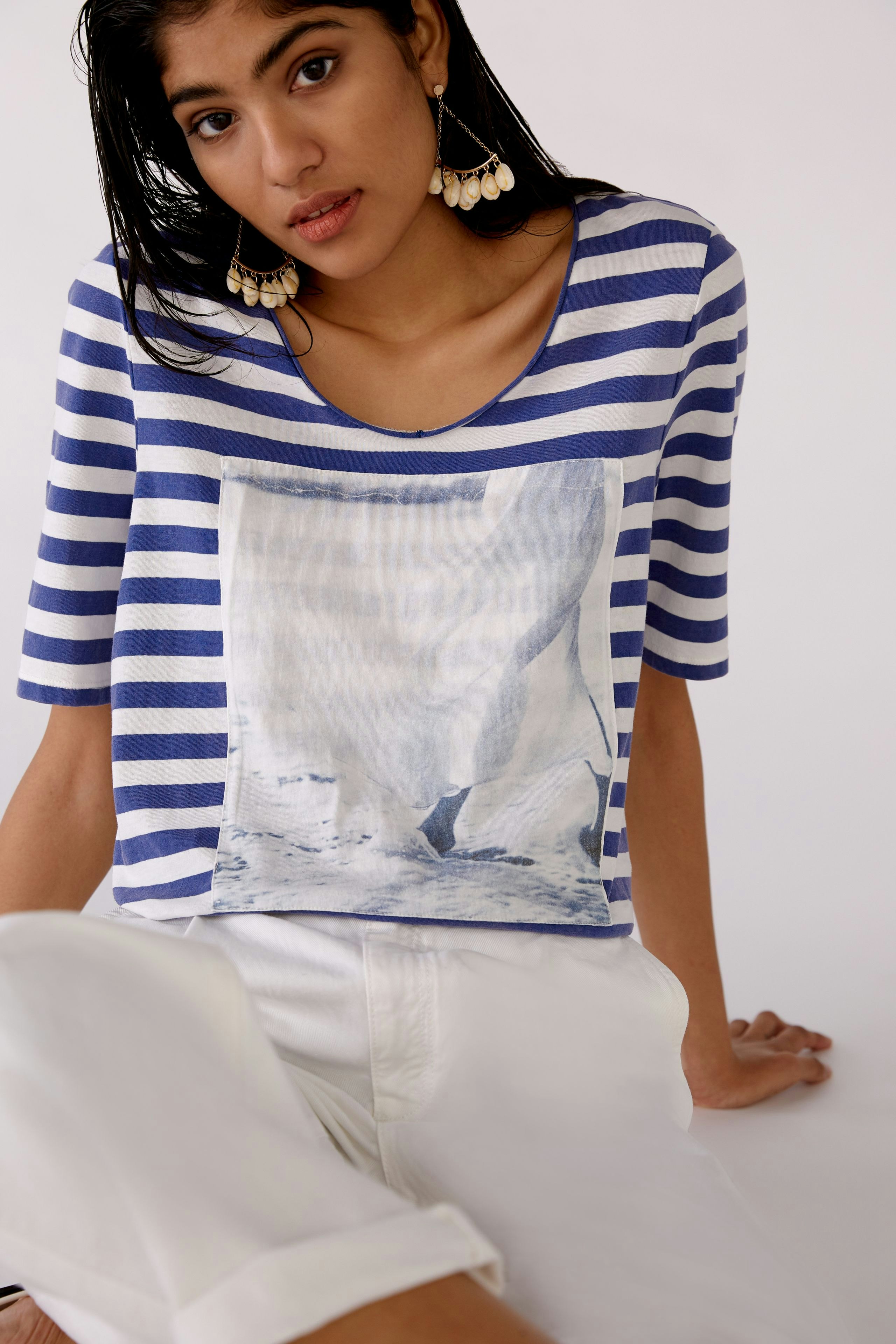 Bild 1 von T-Shirt - white blue in white blue | Oui