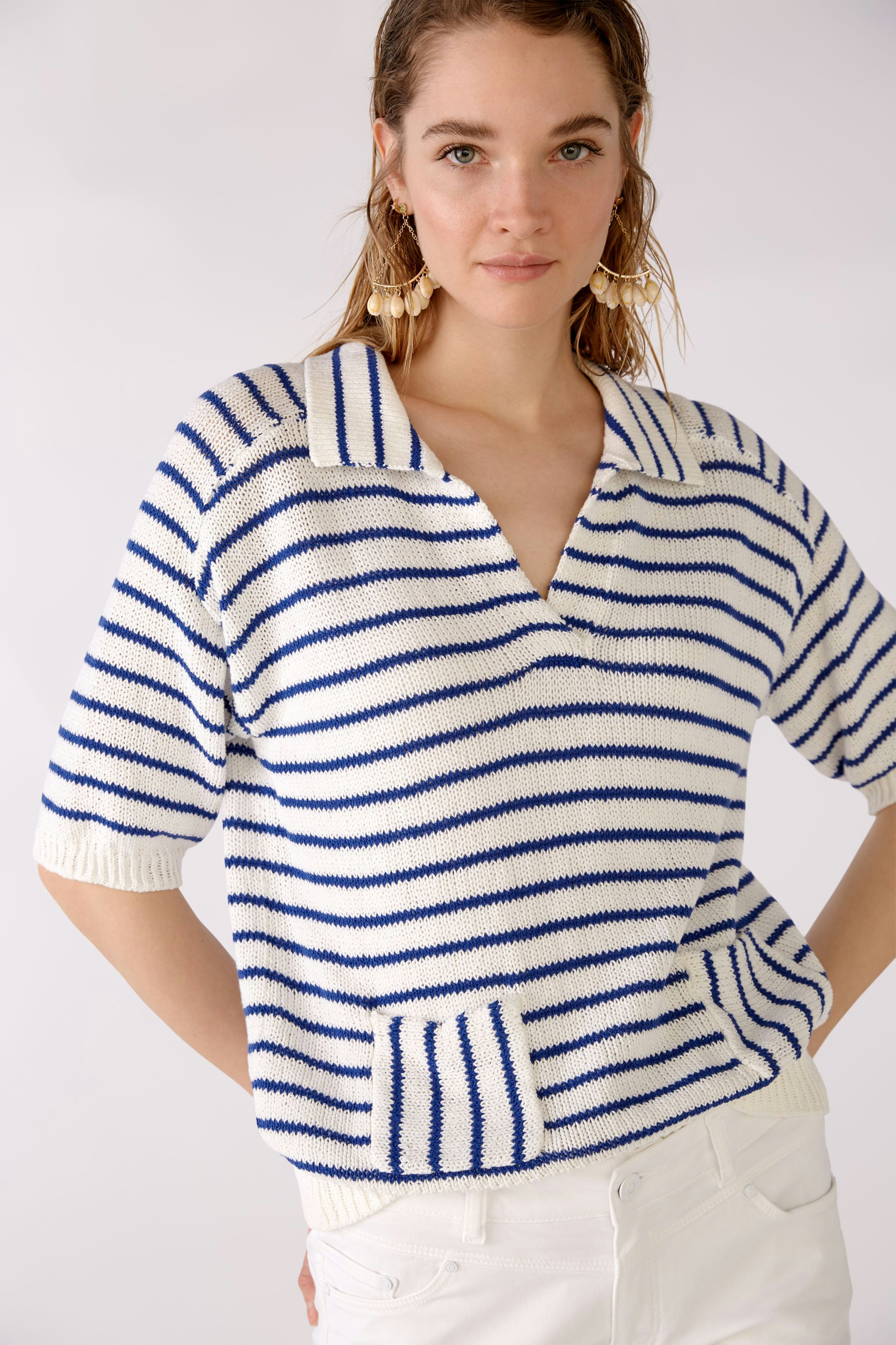 Bild 4 von Striped pullover - white blue in white blue | Oui