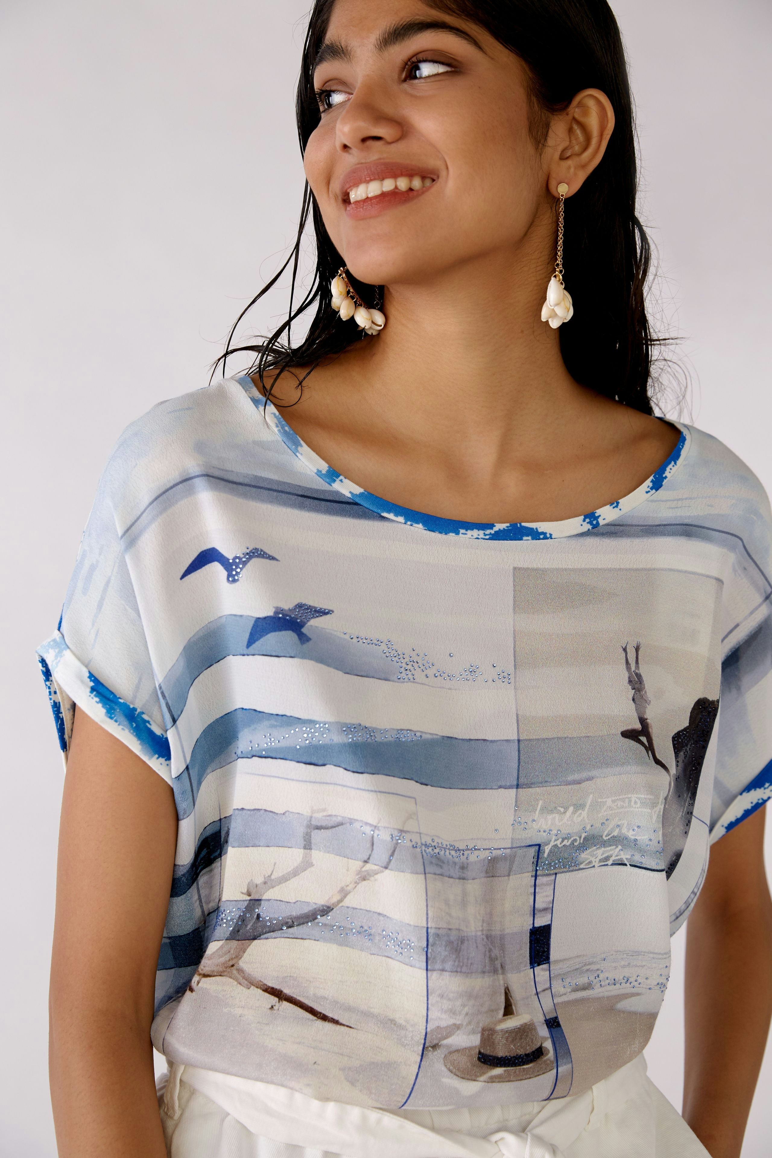 Bild 4 von Blusenshirt - white blue in white blue | Oui