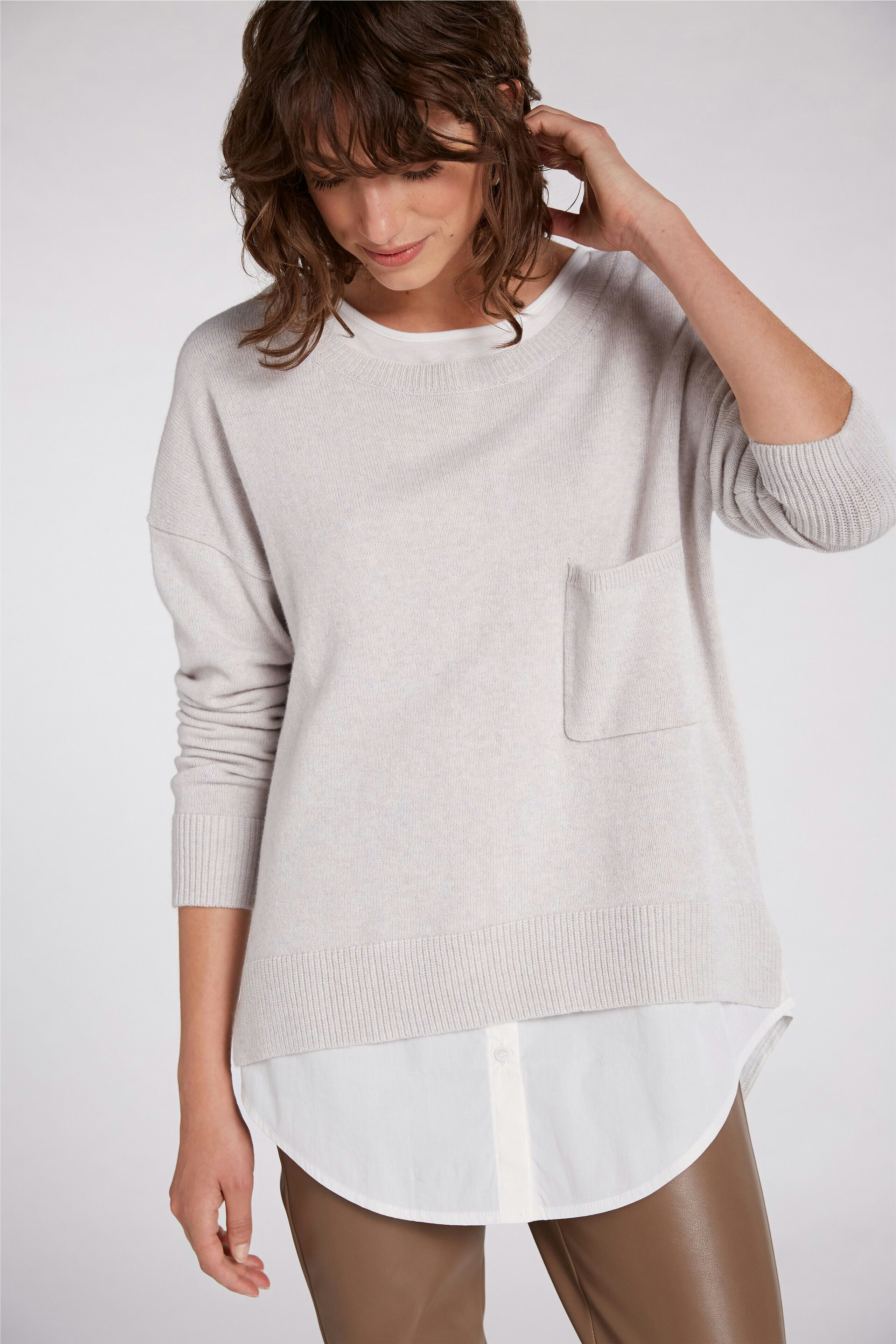 Bild 6 von Pullover - offwhite melang in offwhite melang | Oui