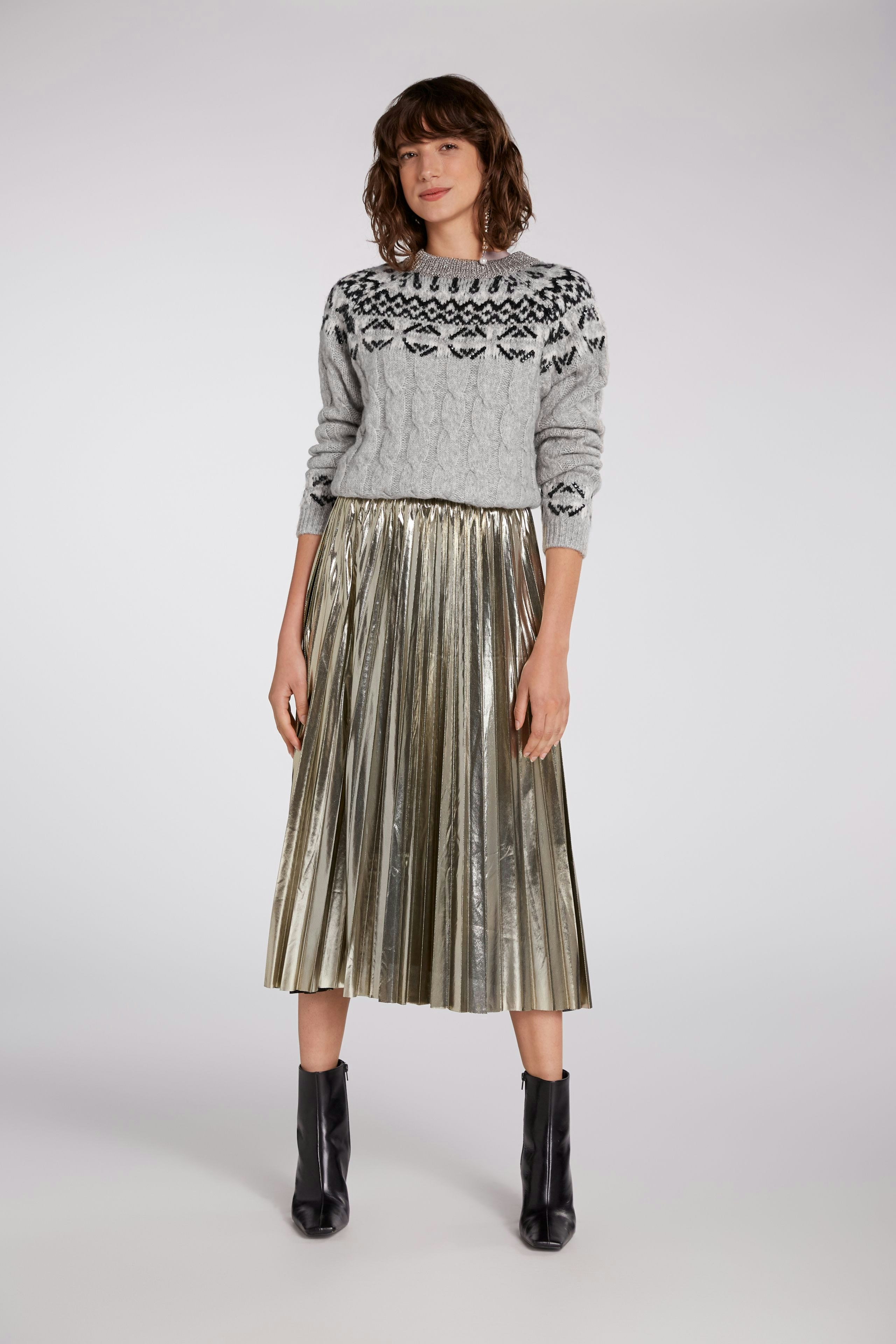 Bild 1 von Norwegerpullover - light grey in light grey | Oui