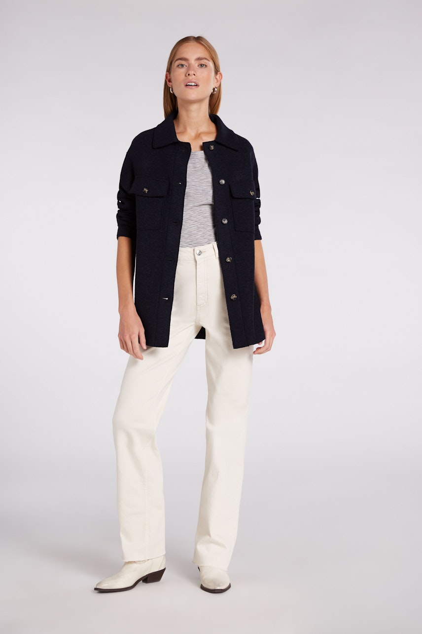 Bild 1 von Long-sleeved shirt - white blue in white blue | Oui