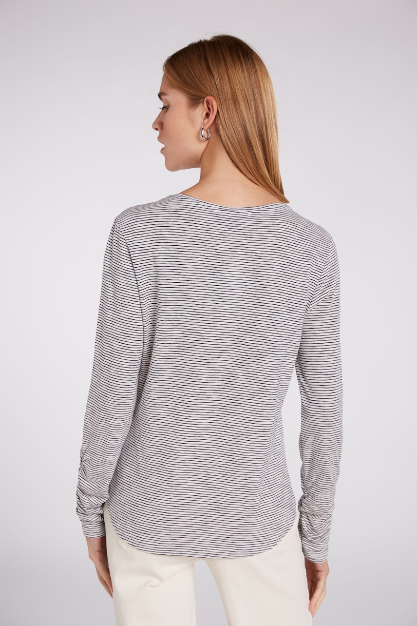 Bild 3 von Long-sleeved shirt - white blue in white blue | Oui