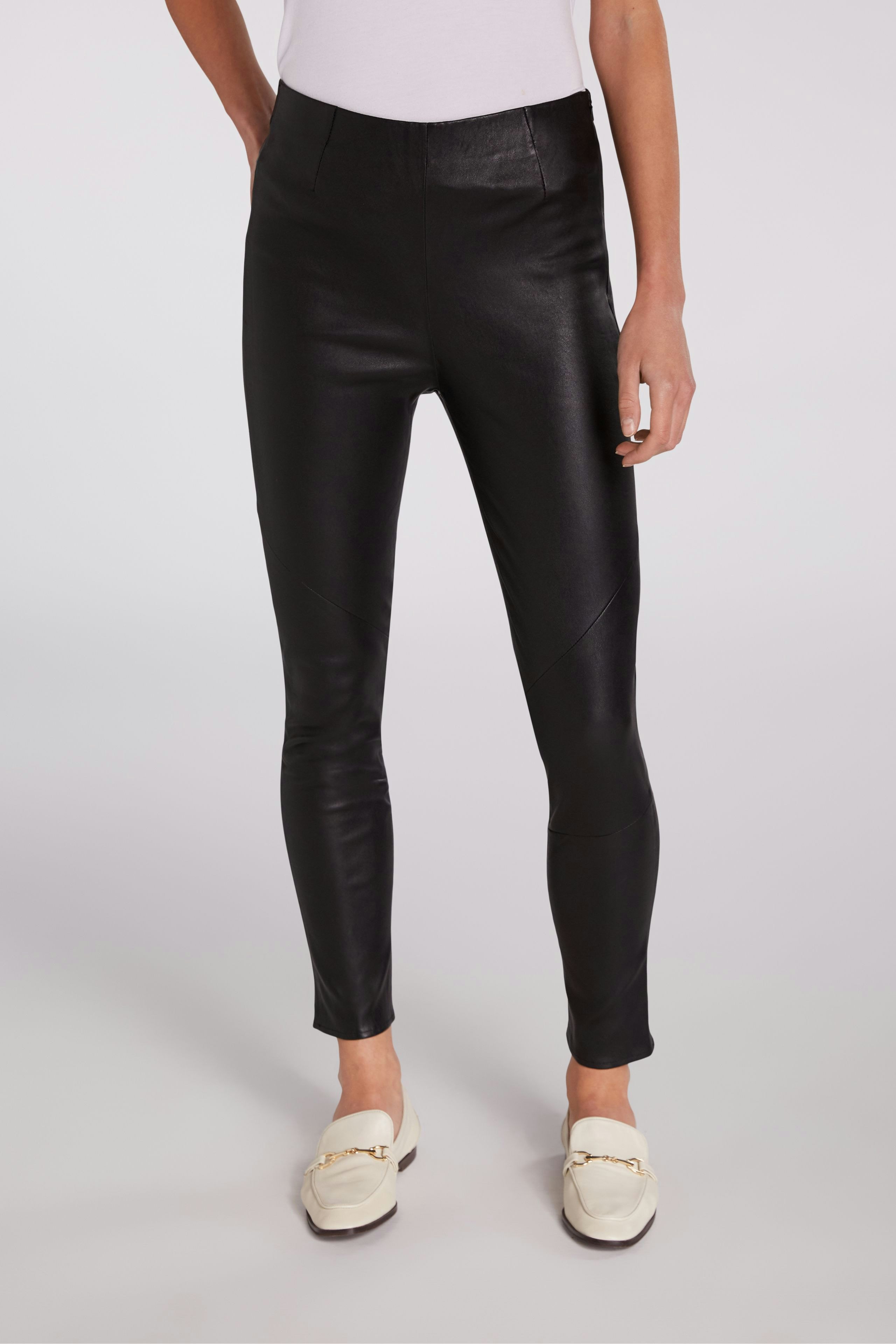 Bild 2 von Leather trousers - black in black | Oui