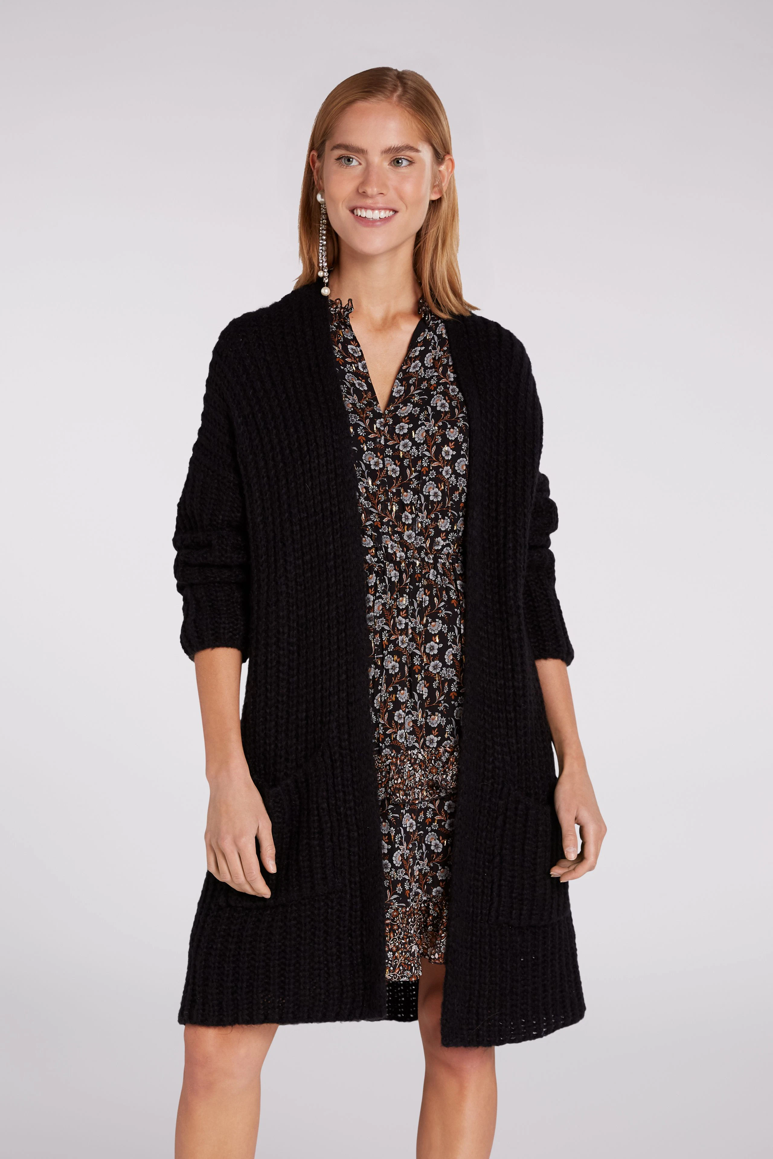 Image 2 of Knitted coat - black in black | Oui