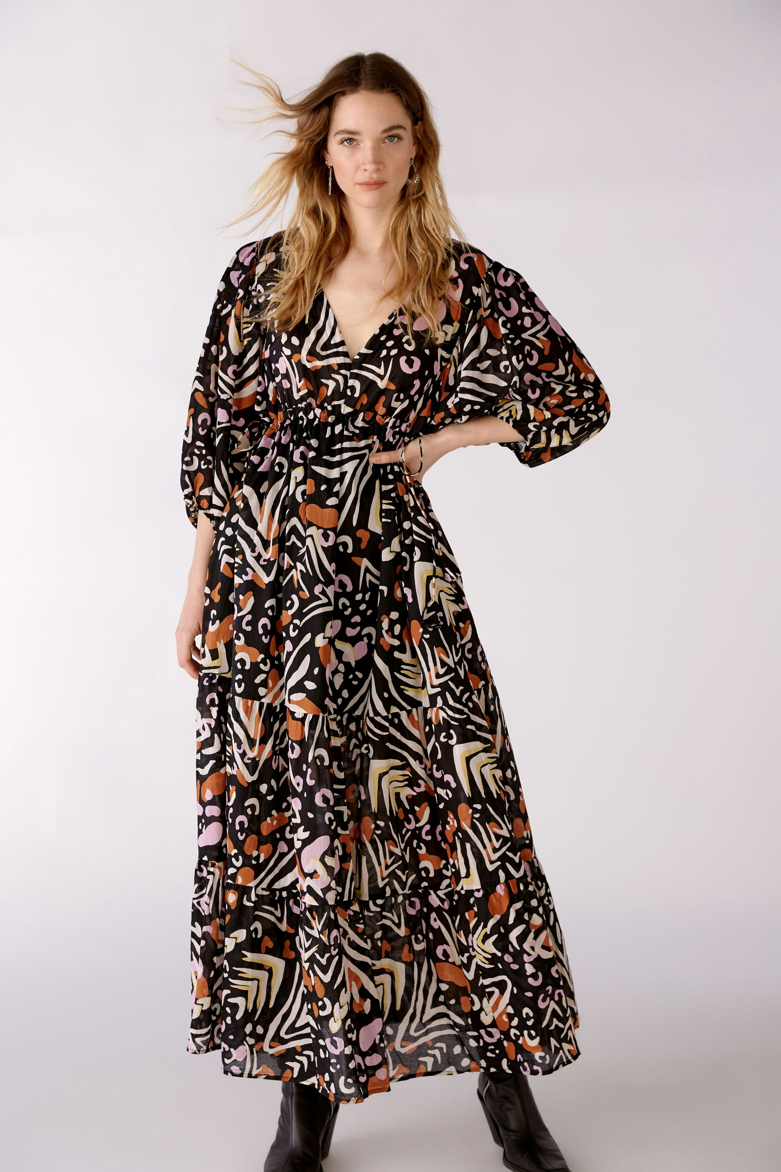 Bild 3 von Maxi dress - black offwhite in black offwhite | Oui