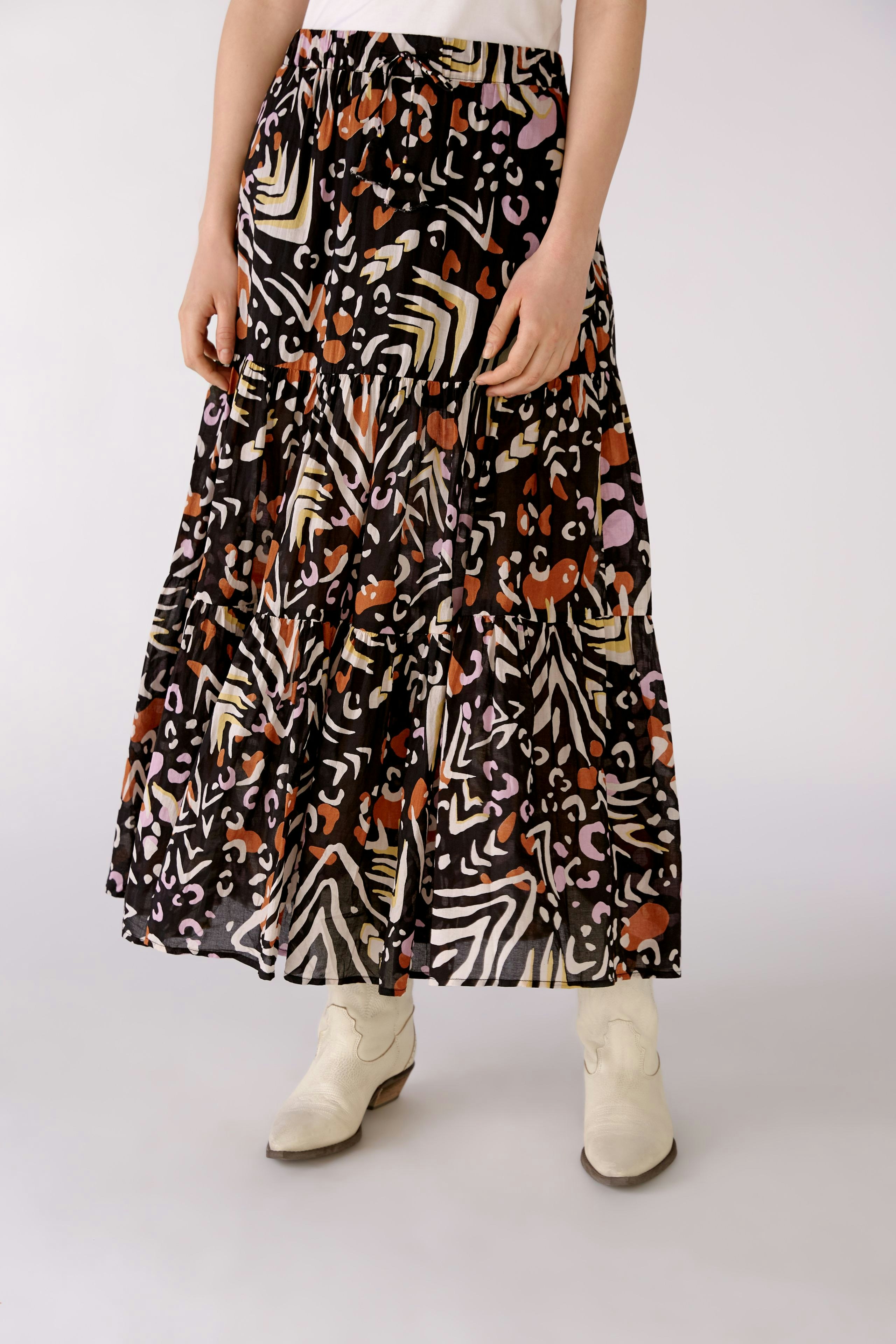 Bild 3 von Maxi skirt - black offwhite in black offwhite | Oui