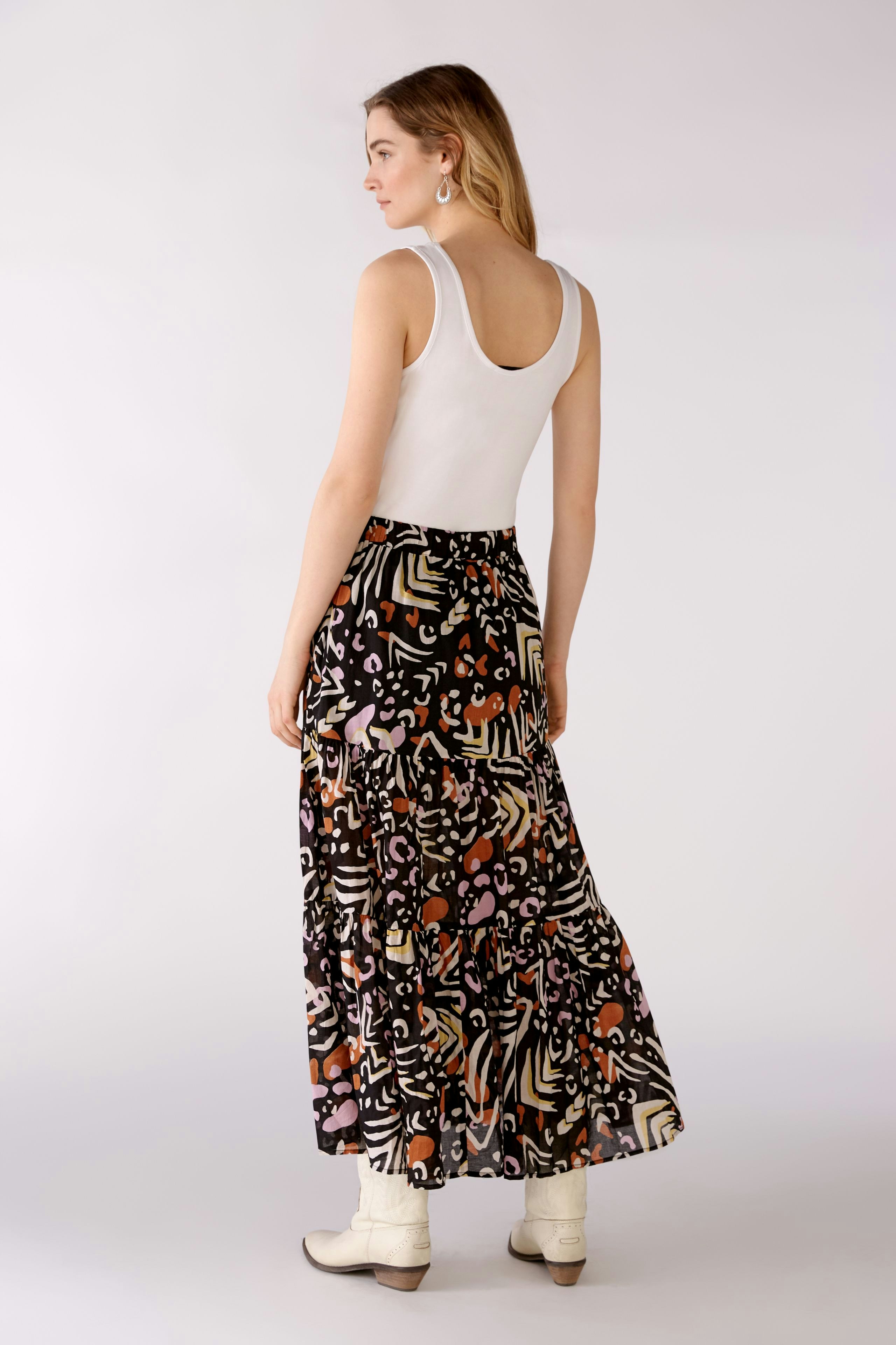 Bild 4 von Maxi skirt - black offwhite in black offwhite | Oui