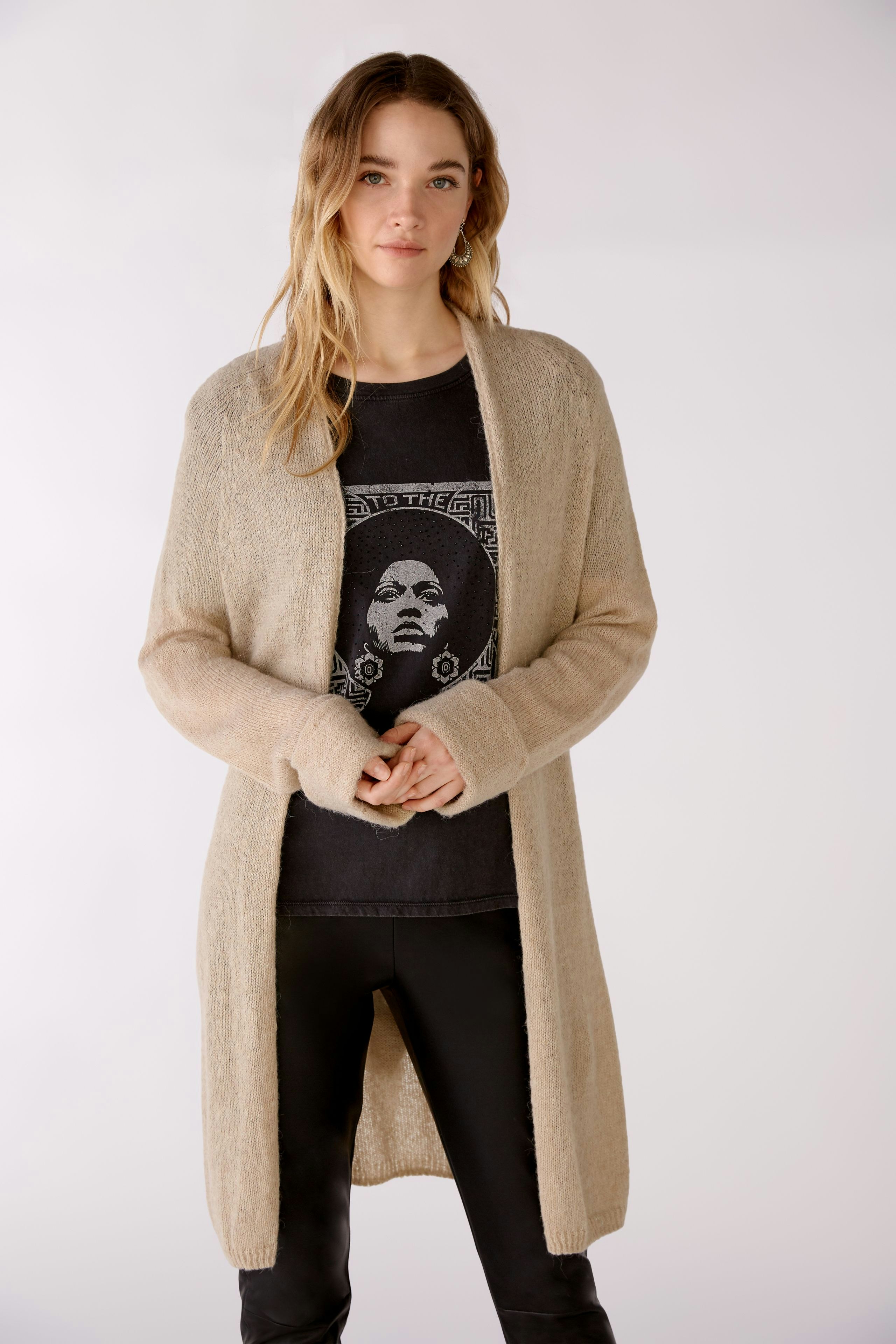 Bild 3 von Strickmantel - stone melange in stone melange | Oui