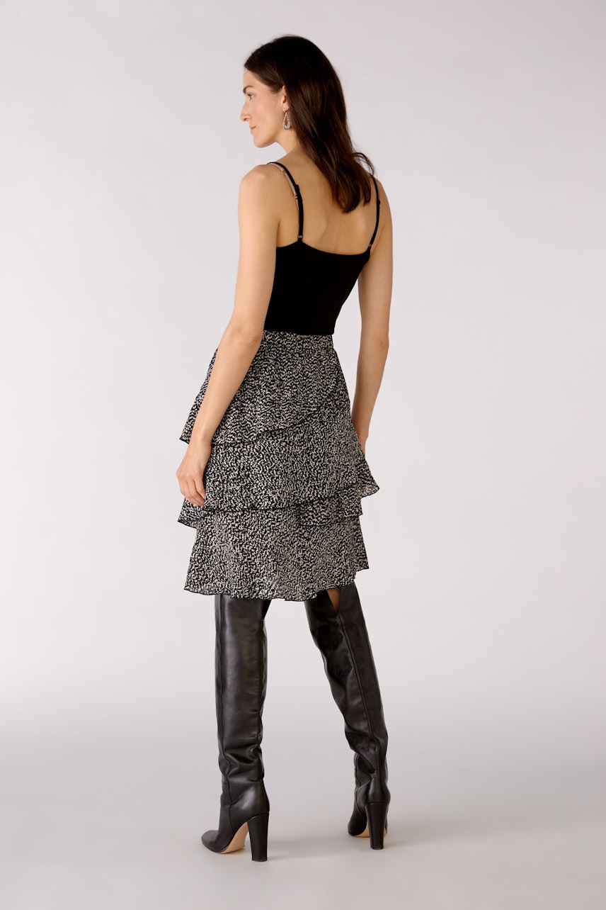 Bild 4 von Midi skirt - black offwhite in black offwhite | Oui