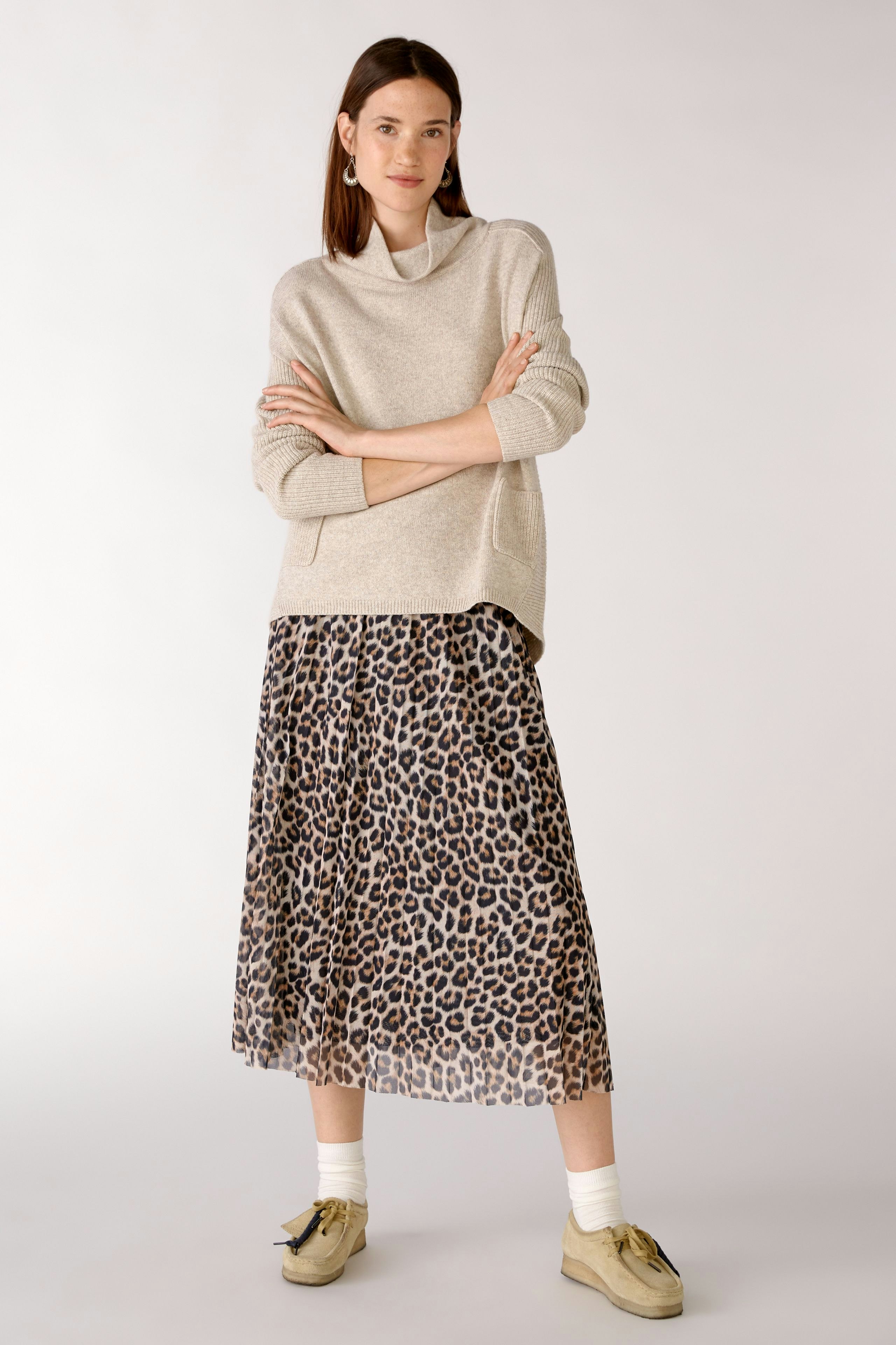 Bild 1 von Plisseerock - dark camel grey in dark camel grey | Oui