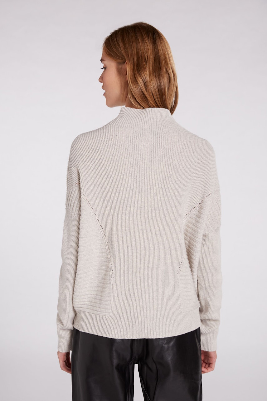 Bild 4 von Knitted pullover - offwhite melang in offwhite melang | Oui