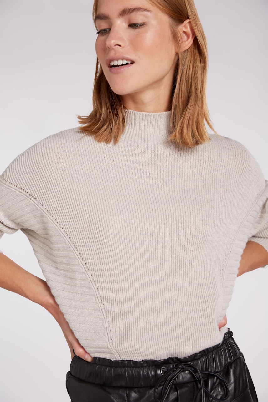 Bild 1 von Knitted pullover - offwhite melang in offwhite melang | Oui