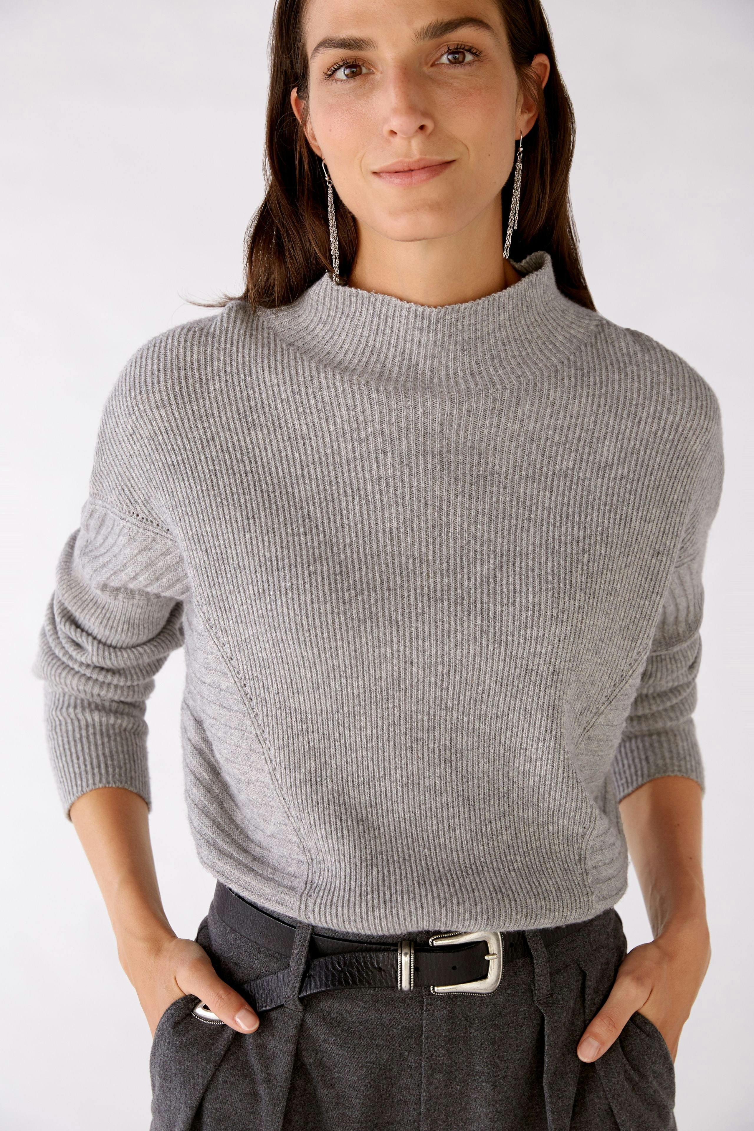 Bild 5 von Knitted pullover - light grey in light grey | Oui