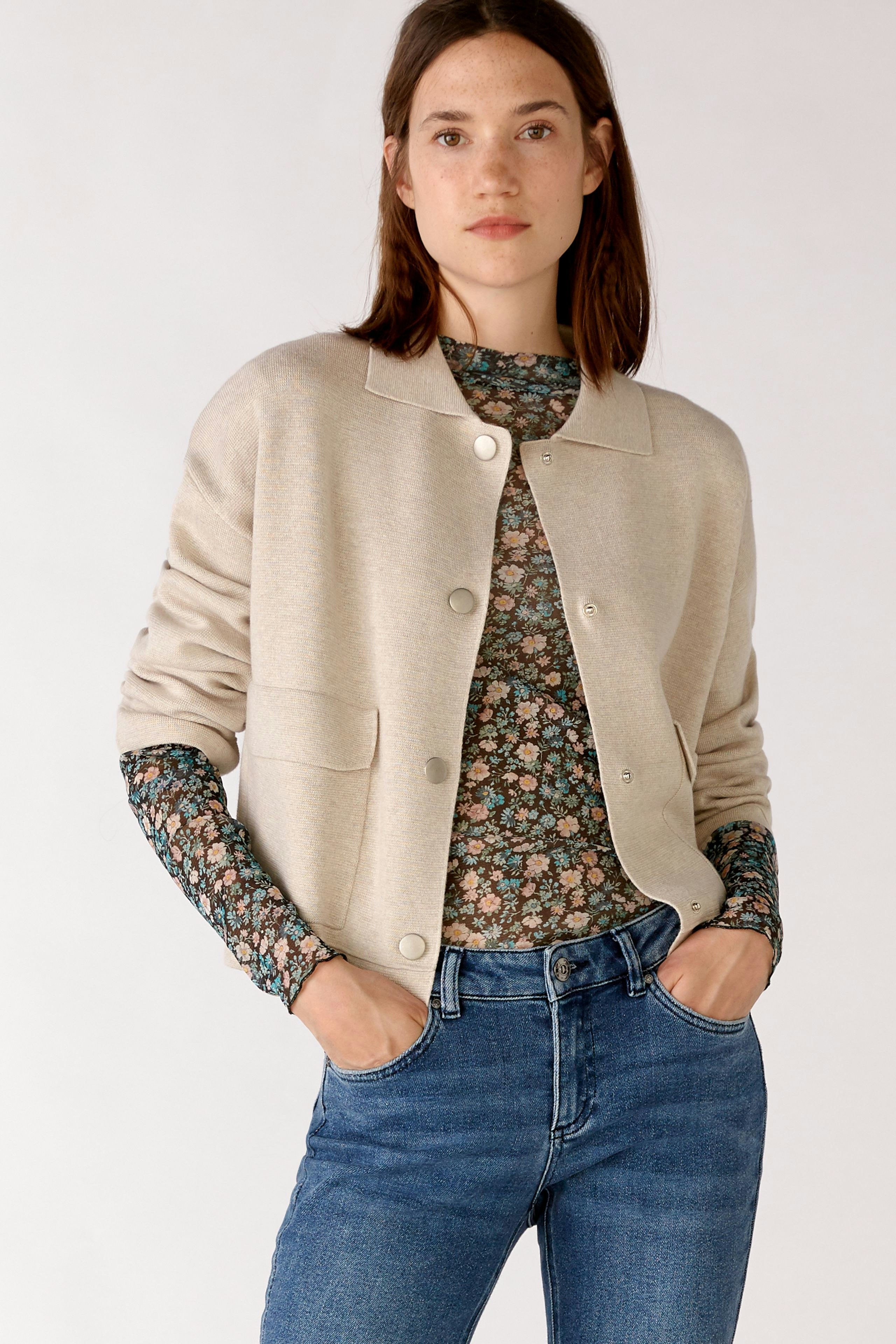 Bild 1 von Strickjacke - stone melange in stone melange | Oui