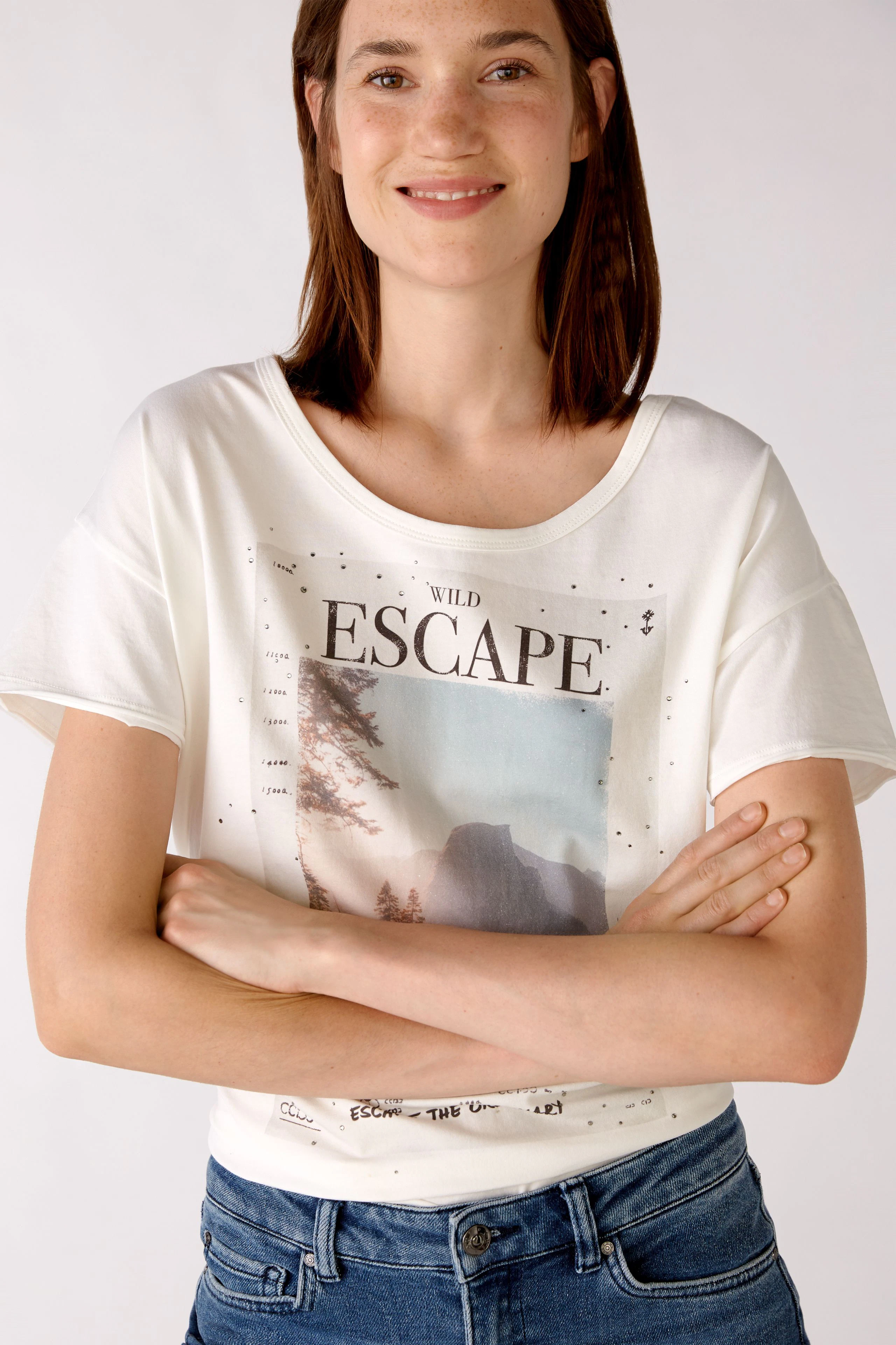 Image 5 of T-shirt - cloud dancer in cloud dancer | Oui