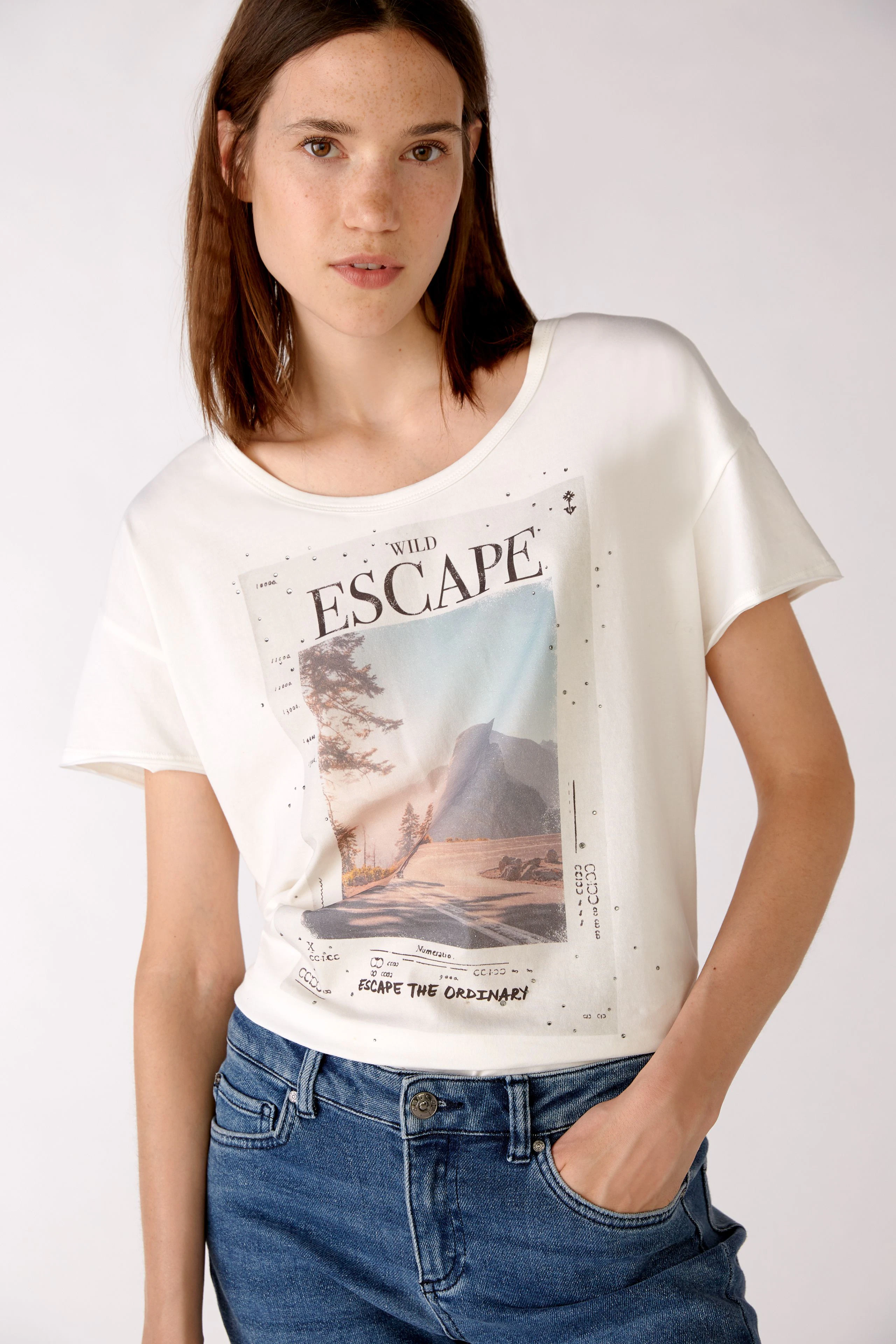 Image 6 of T-shirt - cloud dancer in cloud dancer | Oui