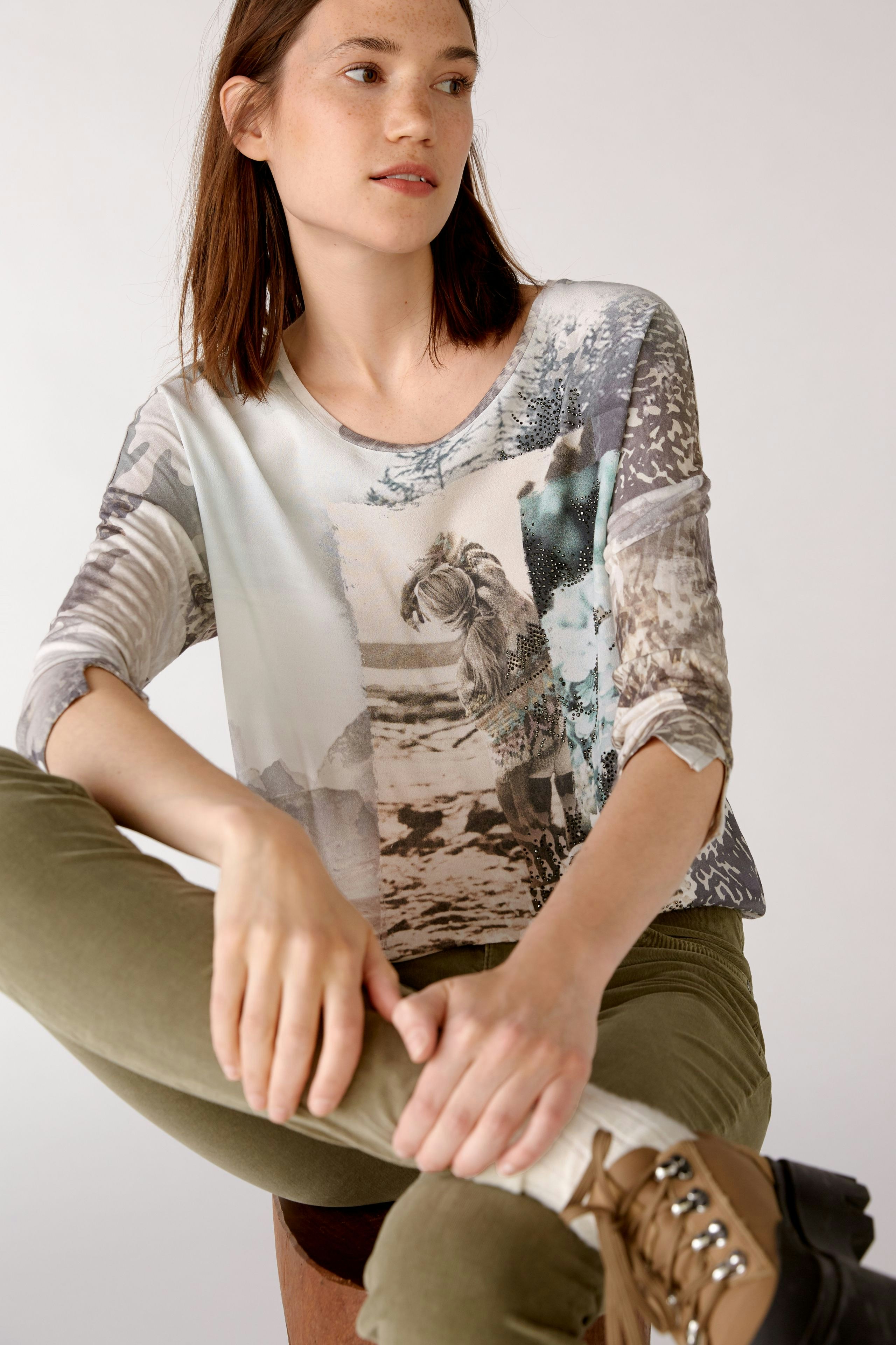 Bild 6 von Blouse shirt - light camel green in light camel green | Oui