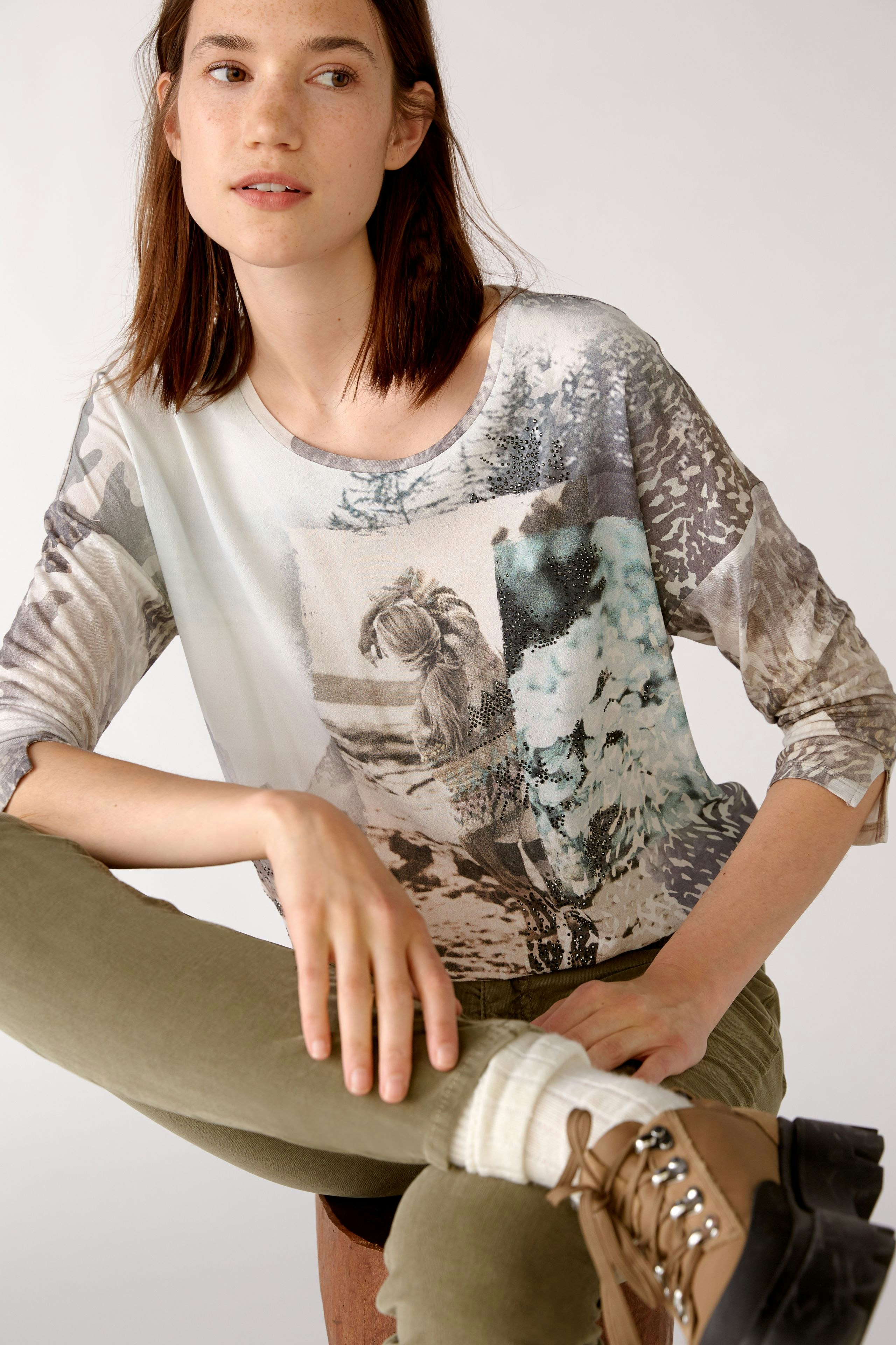 Bild 7 von Blouse shirt - light camel green in light camel green | Oui