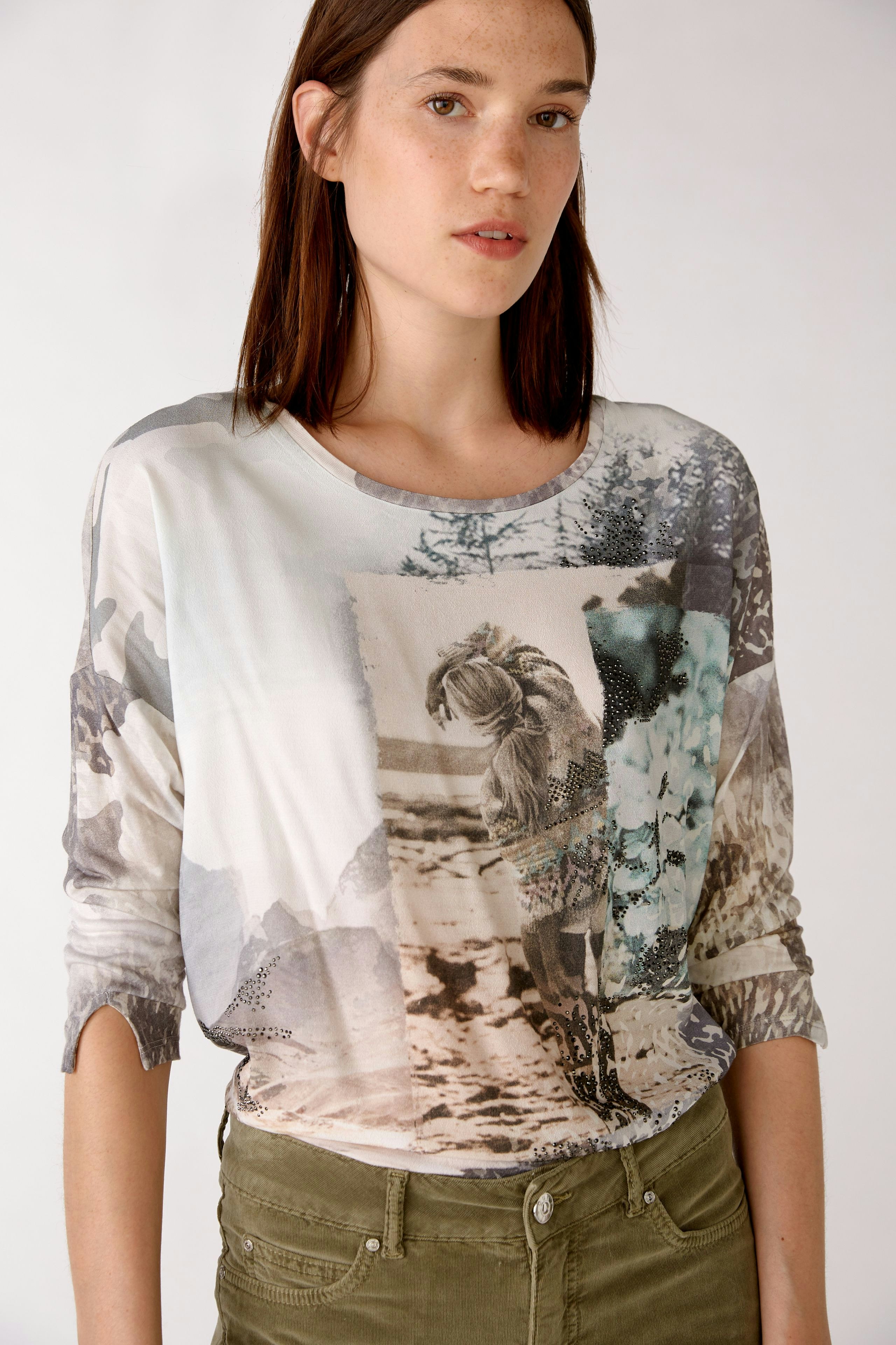 Bild 1 von Blouse shirt - light camel green in light camel green | Oui