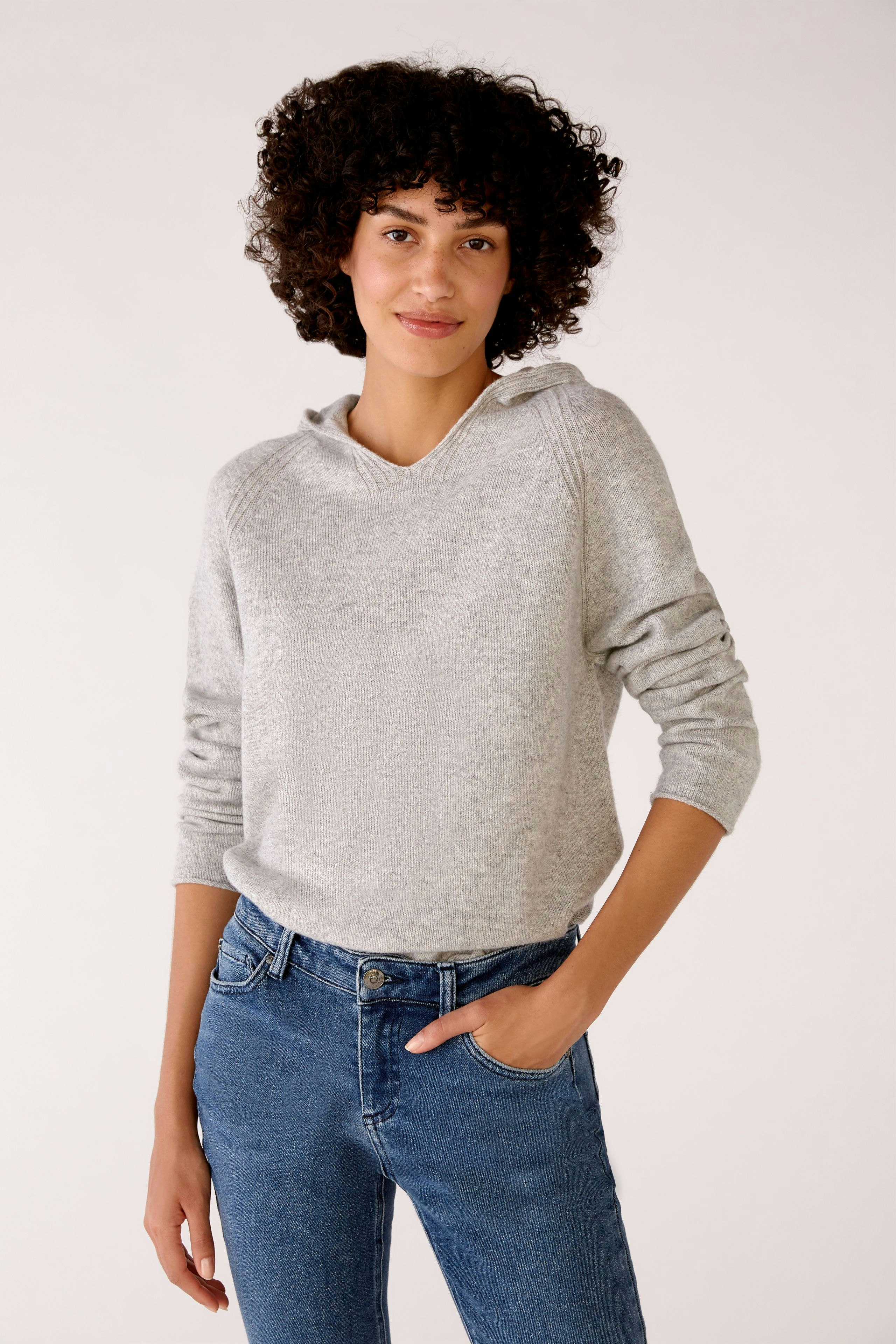 Bild 3 von Knitted Pullover - light grey in light grey | Oui