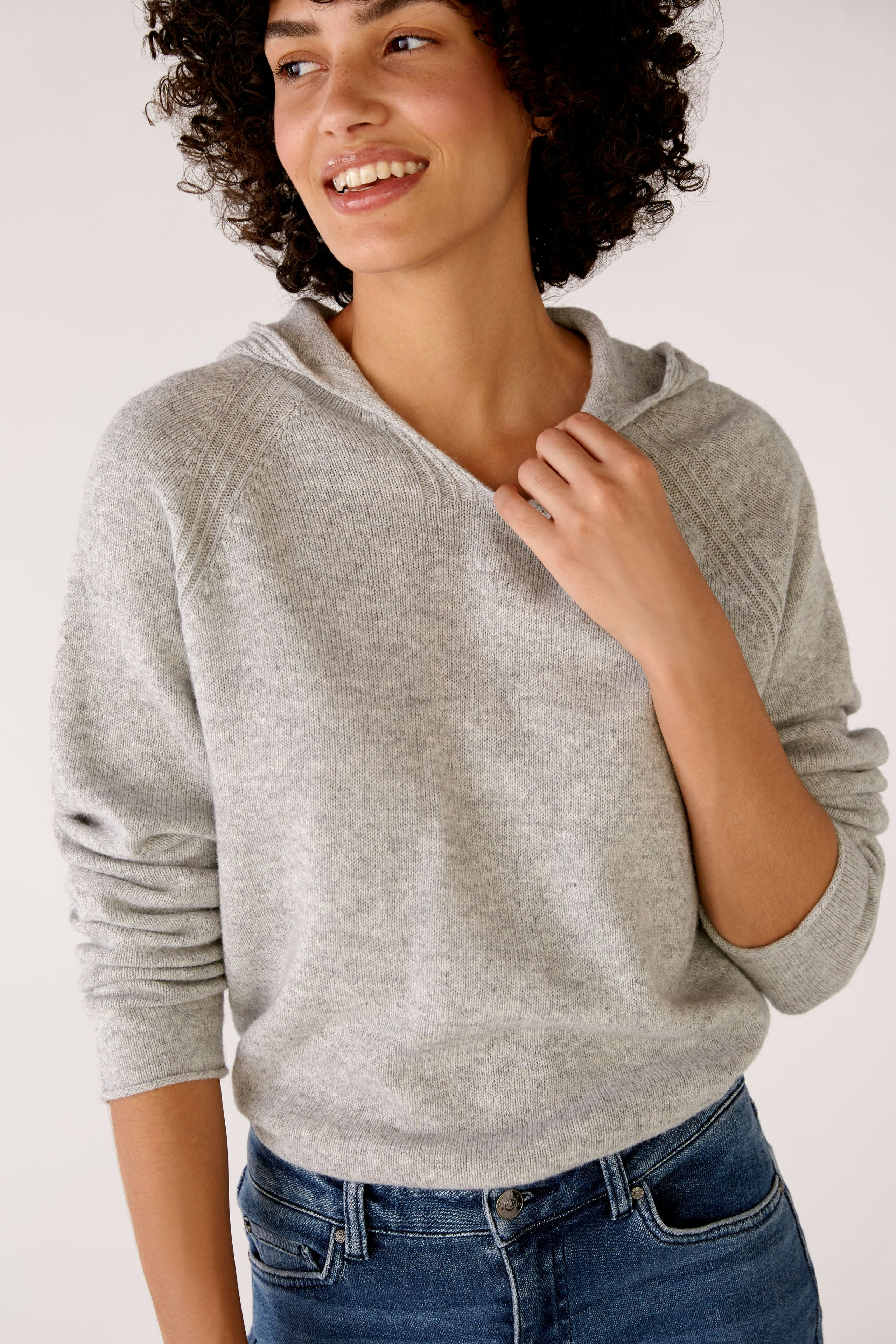 Bild 1 von Knitted Pullover - light grey in light grey | Oui