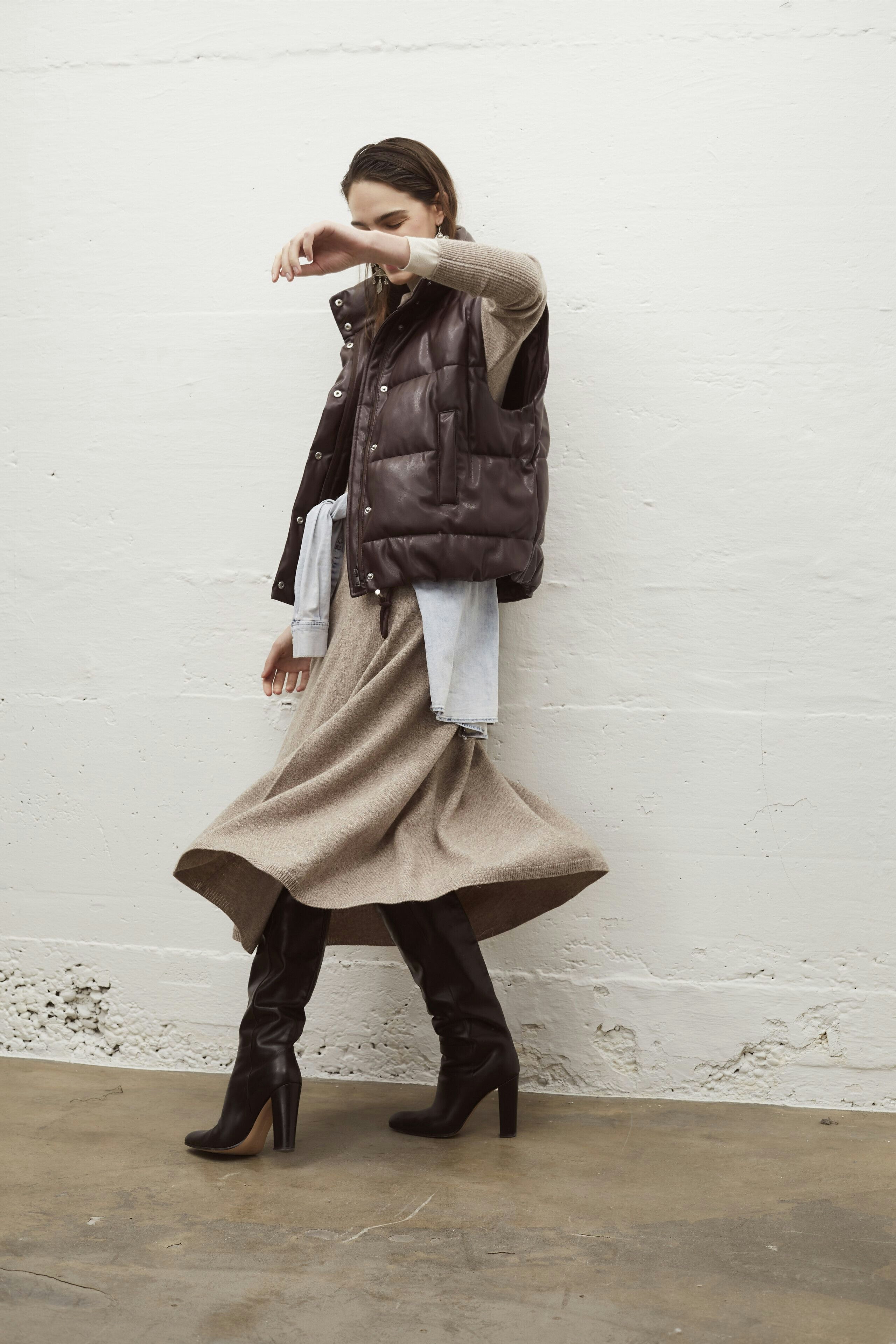 Bild 5 von Strickrock - Taupe Melange in Taupe Melange | Oui