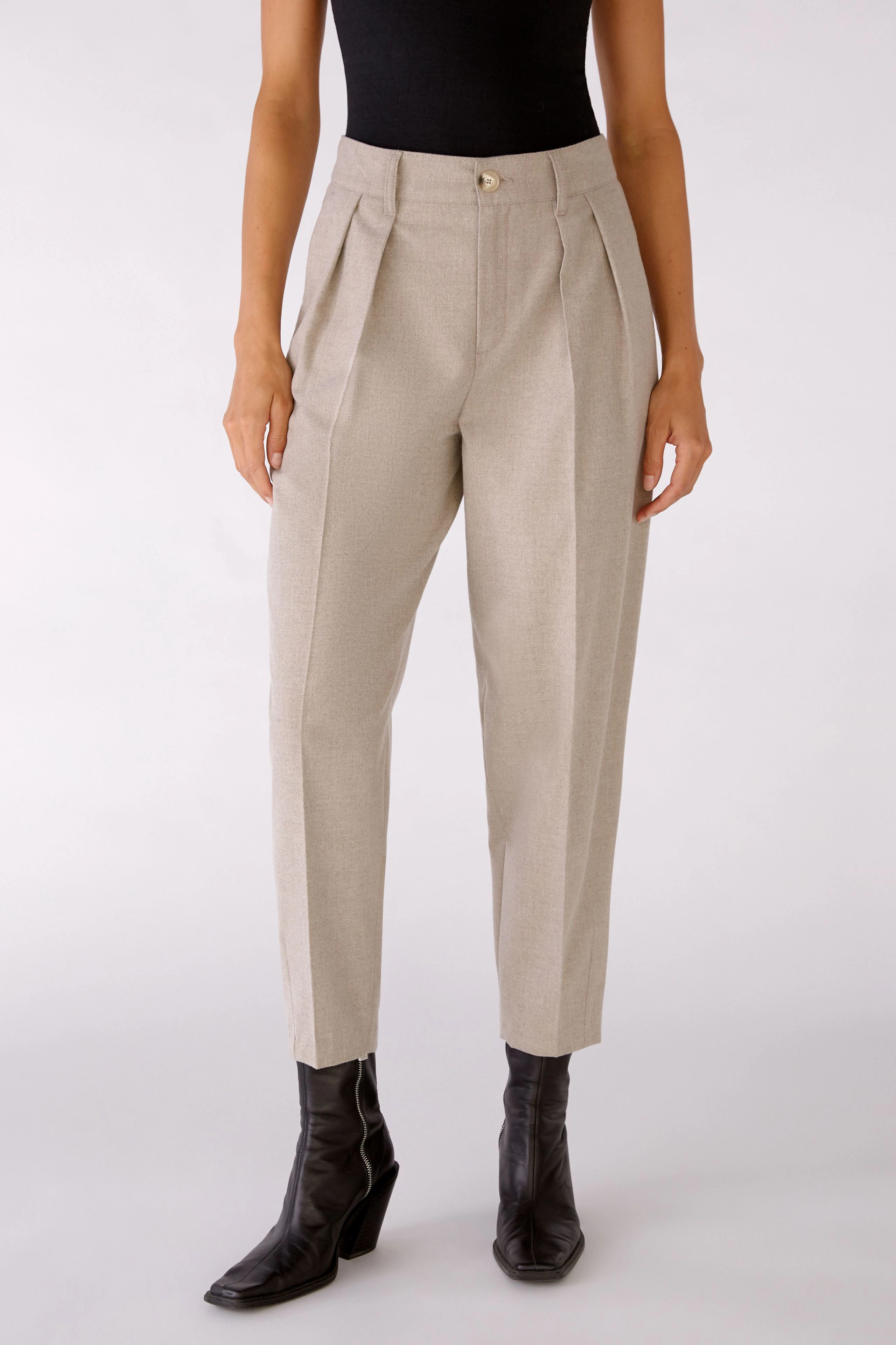 Image 2 of Trousers - taupemelange in taupemelange | Oui