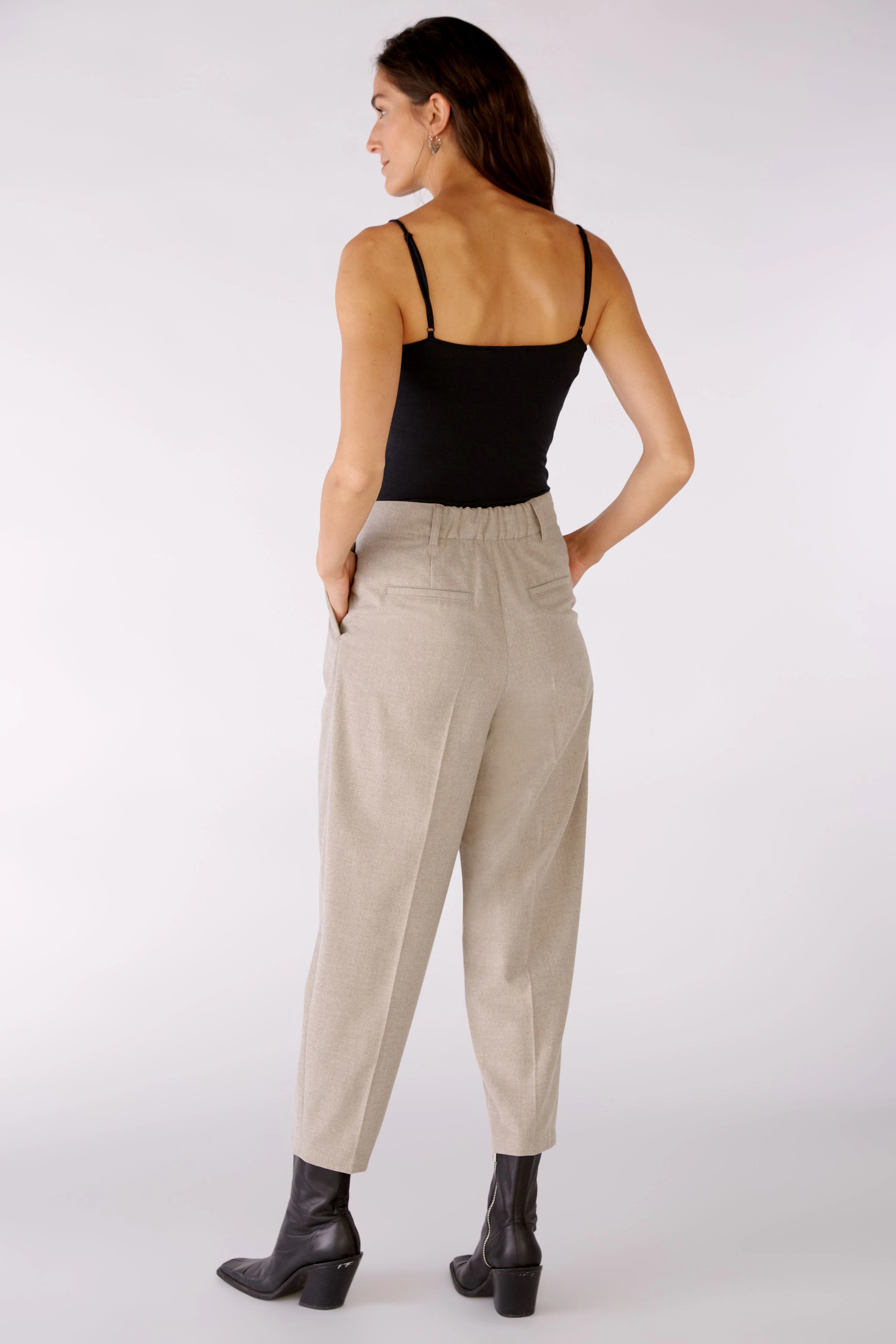 Image 3 of Trousers - taupemelange in taupemelange | Oui