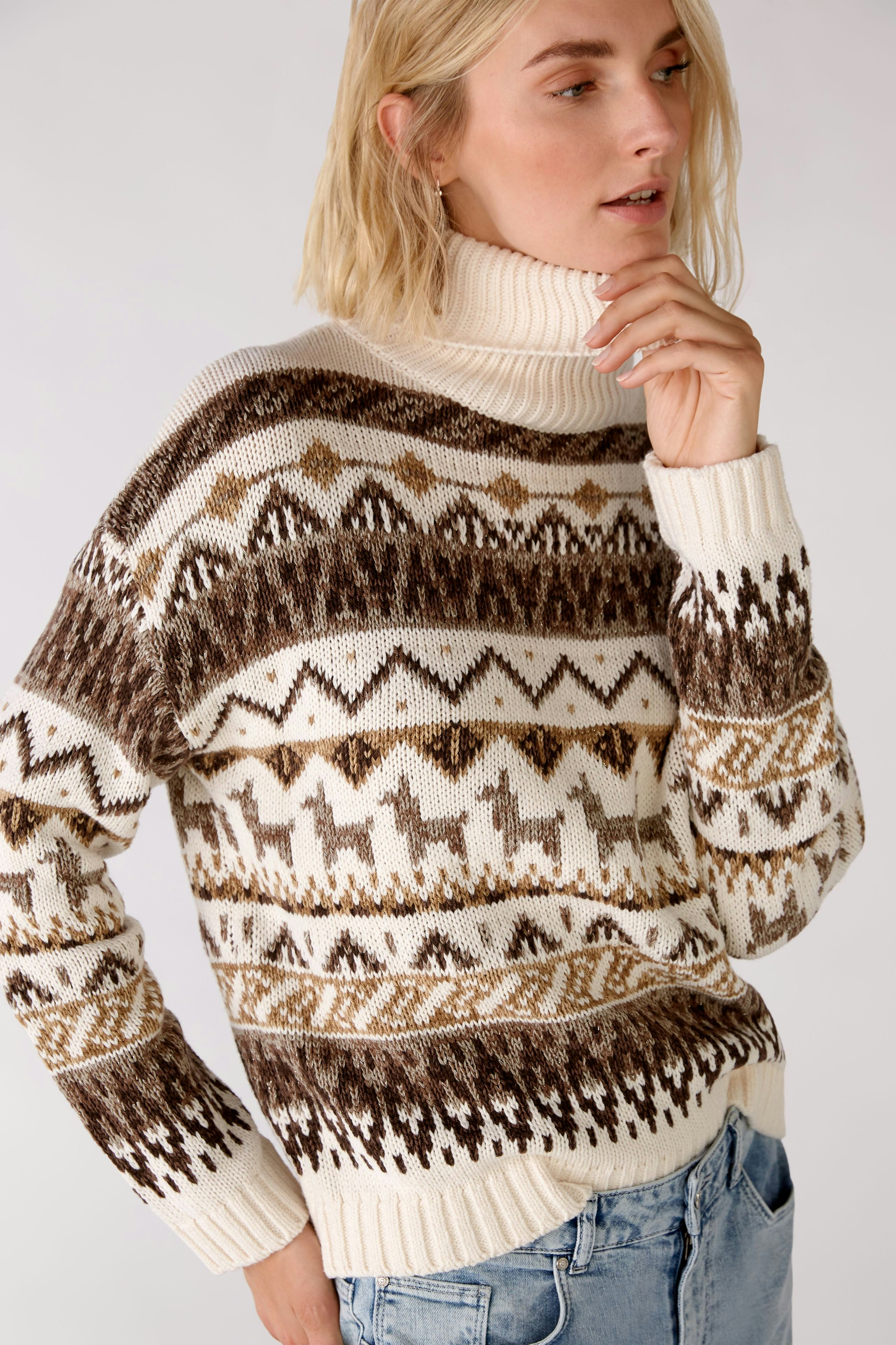 Bild 1 von Knitted Pullover - offwhite brown in offwhite brown | Oui