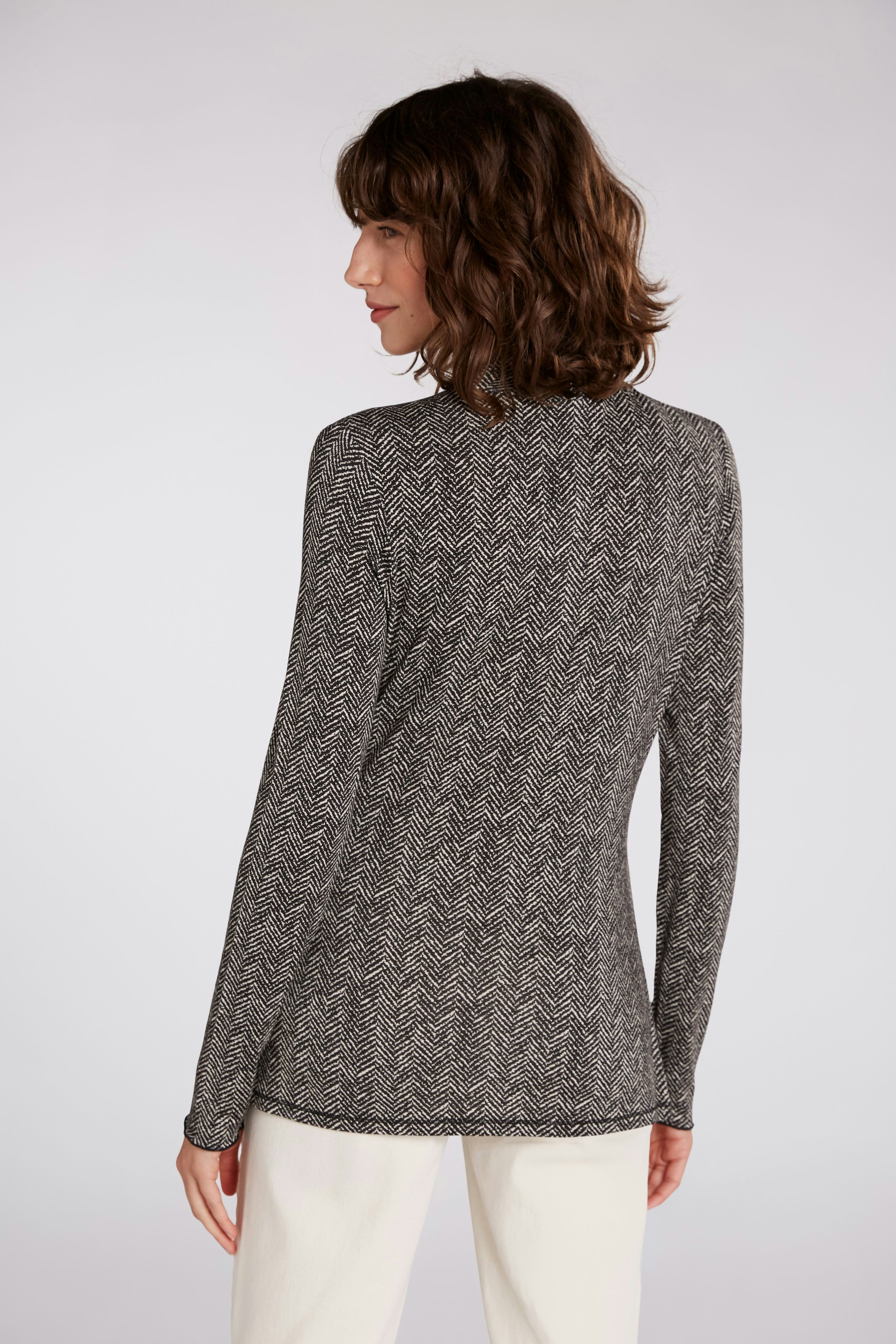 Bild 4 von Long-sleeved shirt - offwhite black in offwhite black | Oui