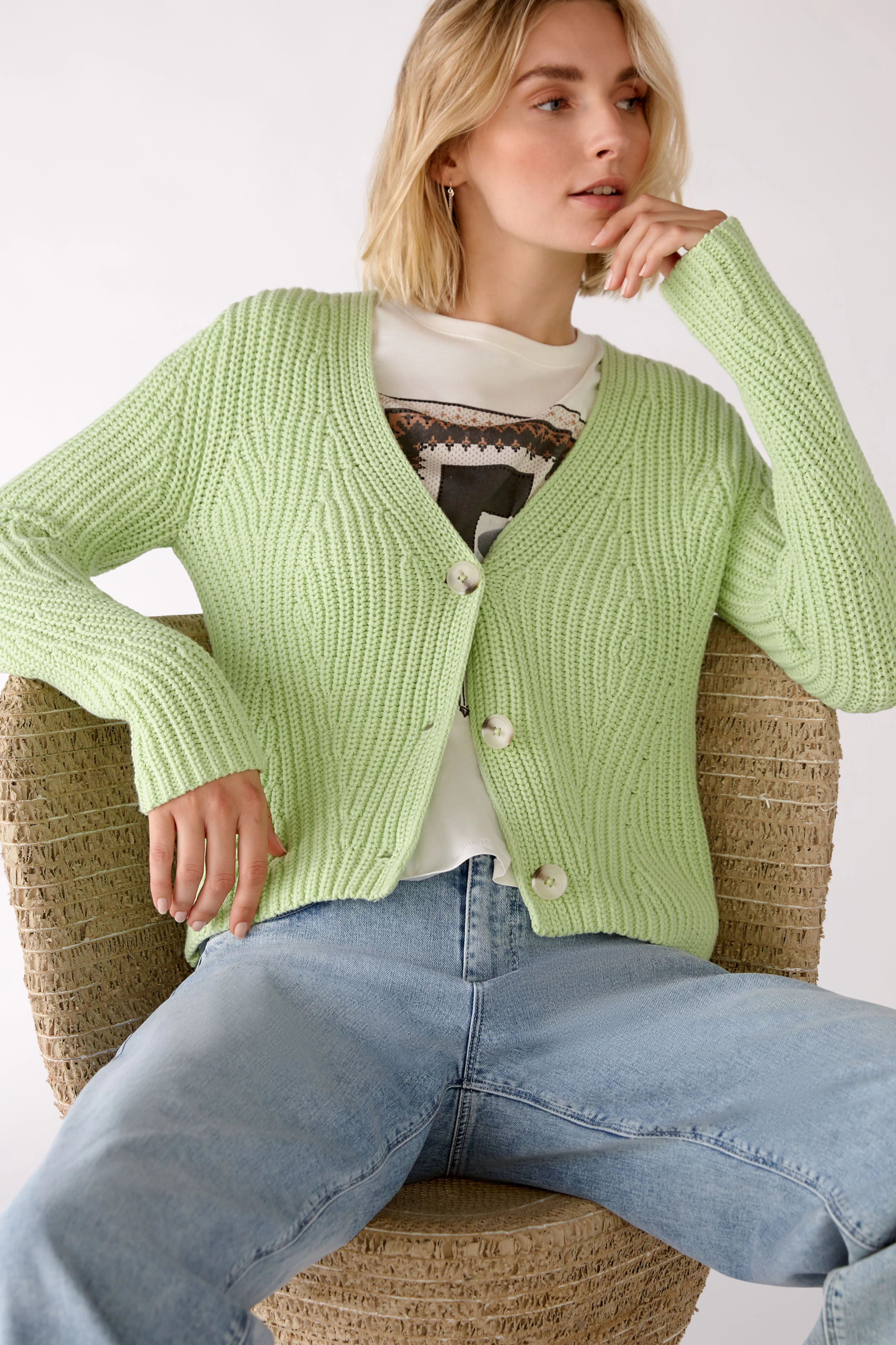 Bild 7 von Strickjacke - light green in light green | Oui