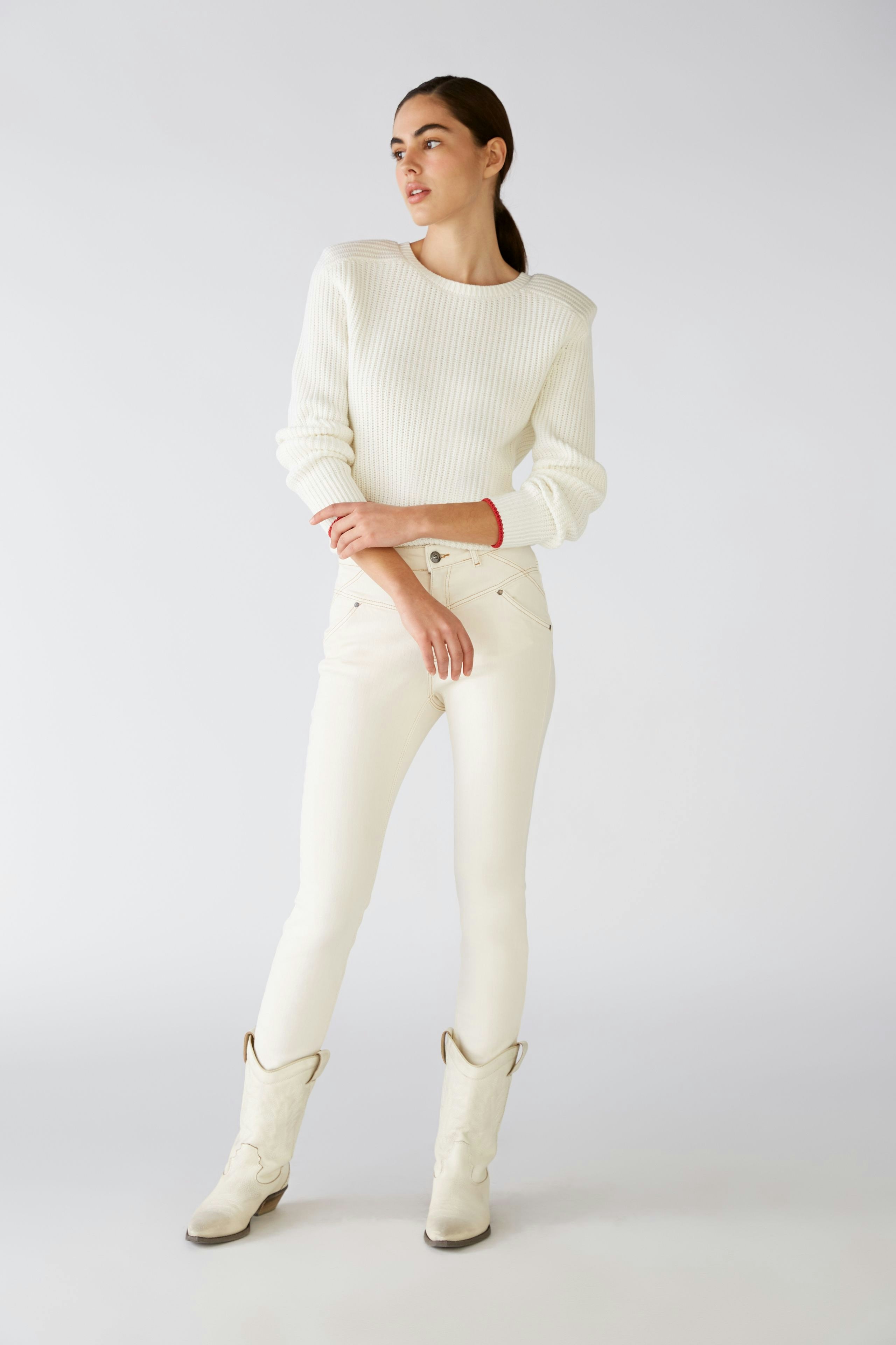 Bild 2 von Knitted pullover - white red in white red | Oui